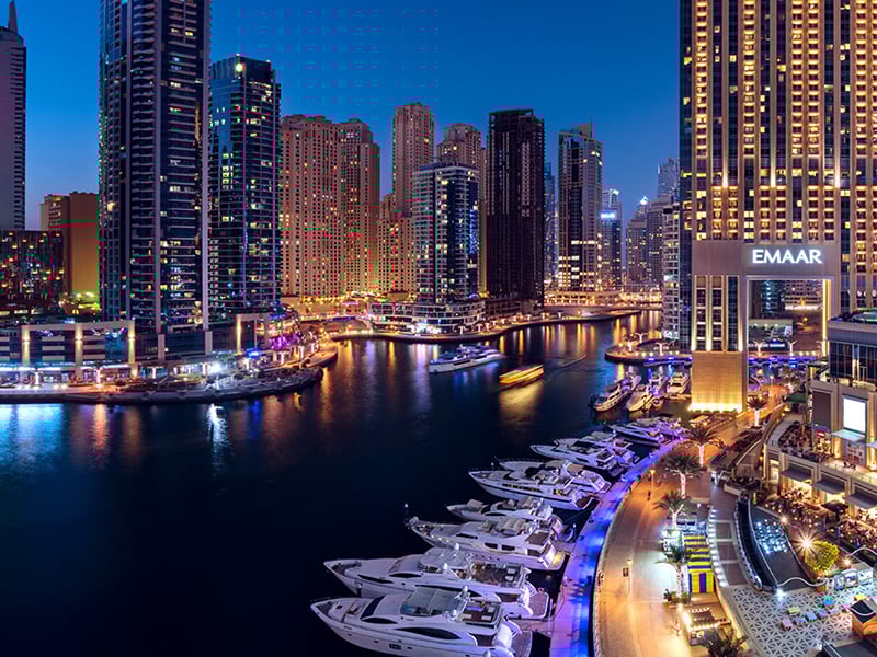 Emaar Marina Cove at Dubai Marina is a prestigious new development by Emaar Properties, offering an impressive collection of 1 to 4-bedroom waterfront apartments that embody the very essence of cosmopolitan living. Rising gracefully along the Dubai Marina skyline, this high-rise development seamlessly combines architectural sophistication with sweeping views of the marina and cityscape. It creates a harmonious blend of exclusivity and tranquility, nestled within the vibrant energy of one of Dubai’s most sought-after waterfront locations. This distinguished waterfront community offers an ideal balance of dynamic city living and peaceful marina surroundings, complemented by a wealth of lifestyle and recreational amenities designed to cater to a range of preferences. Each apartment within Emaar Marina Cove has been thoughtfully designed with spacious open-plan layouts and expansive floor-to-ceiling windows that invite natural light and offer uninterrupted views of the marina. The development’s suite of amenities includes a fully-equipped gym, an infinity pool, a beautifully landscaped terrace, a children’s play area and dedicated BBQ zones, all contributing to a lifestyle of relaxation and social enjoyment. Whether you’re in search of a stylish urban retreat or a family-friendly residence, Emaar Marina Cove offers the perfect home for every lifestyle. Starting at AED 2,030,000, Emaar Marina Cove presents 1 to 4-bedroom waterfront apartments in Dubai Marina, with handover set for Q4 2029