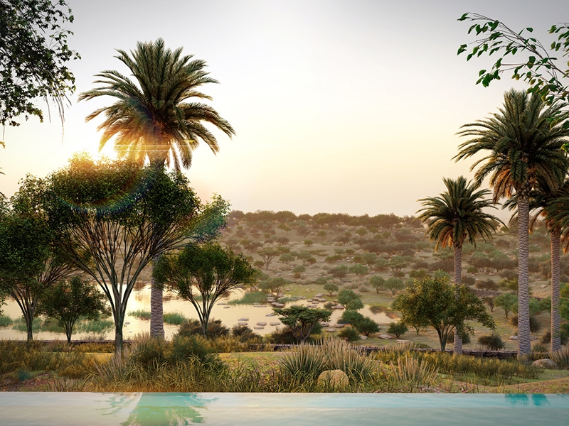 Maha Villas by Expo Dubai offers a distinctive living experience within Expo City. This new collection of 5-bedroom villas presents a serene retreat from the city's pace, nestled amidst lush green spaces and designed with a modern touch. The exterior of Maha Villas is marked by clean lines and expansive facades that merge seamlessly with the surrounding environment. The villas feature large glass windows and private terraces, allowing natural light to flood the interiors and offering panoramic views of the tranquil community. The architectural design emphasizes open spaces and a harmonious connection between indoor and outdoor living. Inside, the villas are crafted to accommodate a range of lifestyles with flexible layouts and premium finishes. The ground floor includes versatile spaces that can serve as home offices or fitness areas. The living areas flow into private gardens, creating a seamless transition between indoor comfort and outdoor leisure. Each villa is outfitted with modern kitchens, spacious living rooms and multiple en-suite bedrooms. Amenities include landscaped courtyards, semi-private gardens and easy access to urban farming. A blend of form and function defines the Maha Villas where the design emphasizes both beauty and practicality.