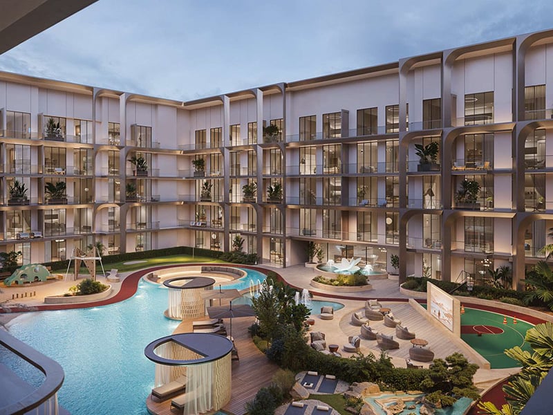 One Beverly by HMB Homes Real Estate is a luxury residential project located in Arjan, Dubai. Inspired by French Art Deco and the romantic spirit of Paris, One Beverly features a collection of meticulously designed studio, one-bedroom, and two-bedroom residences. These apartments boast lavish interiors, cutting-edge technology, and panoramic views, blending opulence and sophistication in every corner. The design reflects a seamless harmony between art and comfort, creating an exquisite living space that redefines modern luxury. Residents will enjoy over 30 world-class amenities, including a state-of-the-art gym, kids' play area, outdoor cinema, outdoor dining spaces, and a serene garden. Other features include a 24/7 security system, outdoor gym, shower facilities, and plenty of parking, all set to elevate the lifestyle experience. Every amenity is thoughtfully crafted to foster both relaxation and recreation. Strategically located in Arjan, Dubai, One Beverly provides easy access to key attractions such as Dubai Miracle Garden, Arjan Community Park, and major highways like Al Barsha South and Sheikh Zayed Road. This prime location offers a balance of convenience and luxurious urban living with seamless connectivity to the rest of Dubai. Starting at AED 650,000, One Beverly at Arjan offers studio, 1- to 2- bedroom apartments. The handover is expected in Q4 2026, with a 60/40 payment plan.