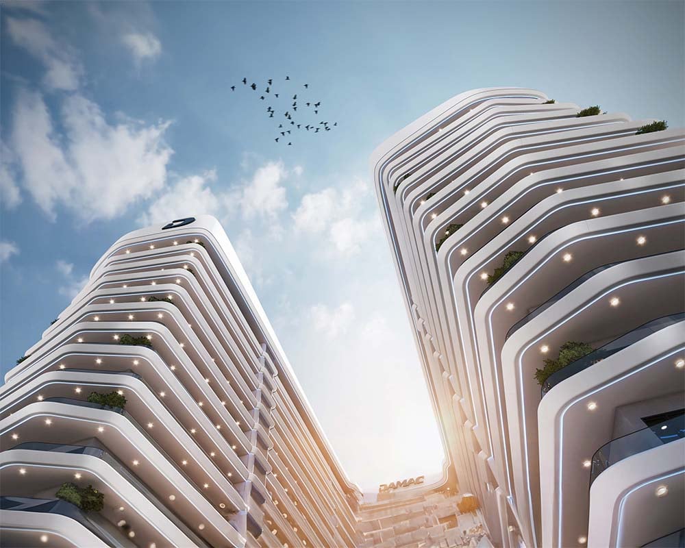 Carve your sanctuary in the heart of the city. Elo 2, a twin-tower development by Damac, rises amidst landscaped gardens, offering one and two-bedroom havens. Modern facades blend with lush greenery, creating a calming counterpoint to the urban energy below. Step inside your haven. Expansive balconies open to serene parklands, while sleek design prioritizes comfort and style. Though conveniently located with access to major highways, Elo 2 fosters a peaceful escape. Unwind and connect. The podium level buzzes with activity. Dive into the pool with a swim-up bar, challenge yourself on the climbing wall or gather under the stars for a barbecue. A state-of-the-art gym caters to fitness goals, while a dedicated kids' play area and outdoor cinema spark family fun. Elo 2 becomes your launchpad to a vibrant community. Damac Hills 2, a sprawling master community, offers everything you need at your doorstep. From supermarkets to a wave surfing simulator at Malibu Beach, the options are endless. Sports facilities, open gyms and yoga spaces cater to active lifestyles, while an amphitheater and courts provide space for social gatherings. Starting at AED 547,000, Elo 2 offers a tranquil escape within a bustling city.  Handover is expected in Q4 2026 with a flexible 70/30 payment plan.