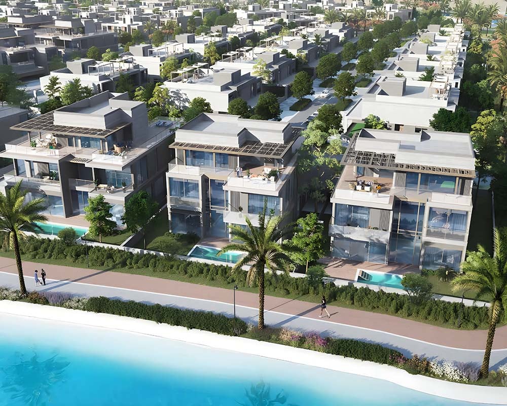 A new vision of modern living unfolds in Dubai South. Residences at South Bay range from expansive 3-bedroom townhouses to palatial 7-bedroom mansions, each a haven crafted for comfort and grand living. Open floor plans bathe interiors in natural light, while sprawling private gardens extend living areas outdoors. Townhouses boast rooftop terraces, perfect for starlit gatherings.  For those seeking the ultimate indulgence, a limited collection of waterfront villas and expansive mansions offer a private sanctuary beside a 3-kilometer crystal lagoon. Residents unwind amidst a wealth of amenities. A fully equipped gym caters to fitness enthusiasts, while a beach clubhouse beckons with lazy afternoons. Lush parks and meditation gardens provide tranquil escapes, while children find joy in dedicated playgrounds. Jogging tracks weave through the development and pedestrian-friendly spaces encourage exploration. A nearby shopping mall offers convenient retail therapy. Perfectly positioned, South Bay boasts direct access to EXPO Road and a five-minute drive to Dubai World Central Airport and EXPO 2020. The development enjoys excellent connectivity to Al Khail and Umm Sequim with planned metro and Etihad Rail connections further enhancing accessibility. Starting at 3.3 million AED, South Bay offers a collection of townhouses, villas and mansions. Homes are scheduled for handover in Q3 2026 with a flexible 60/40 payment plan available.