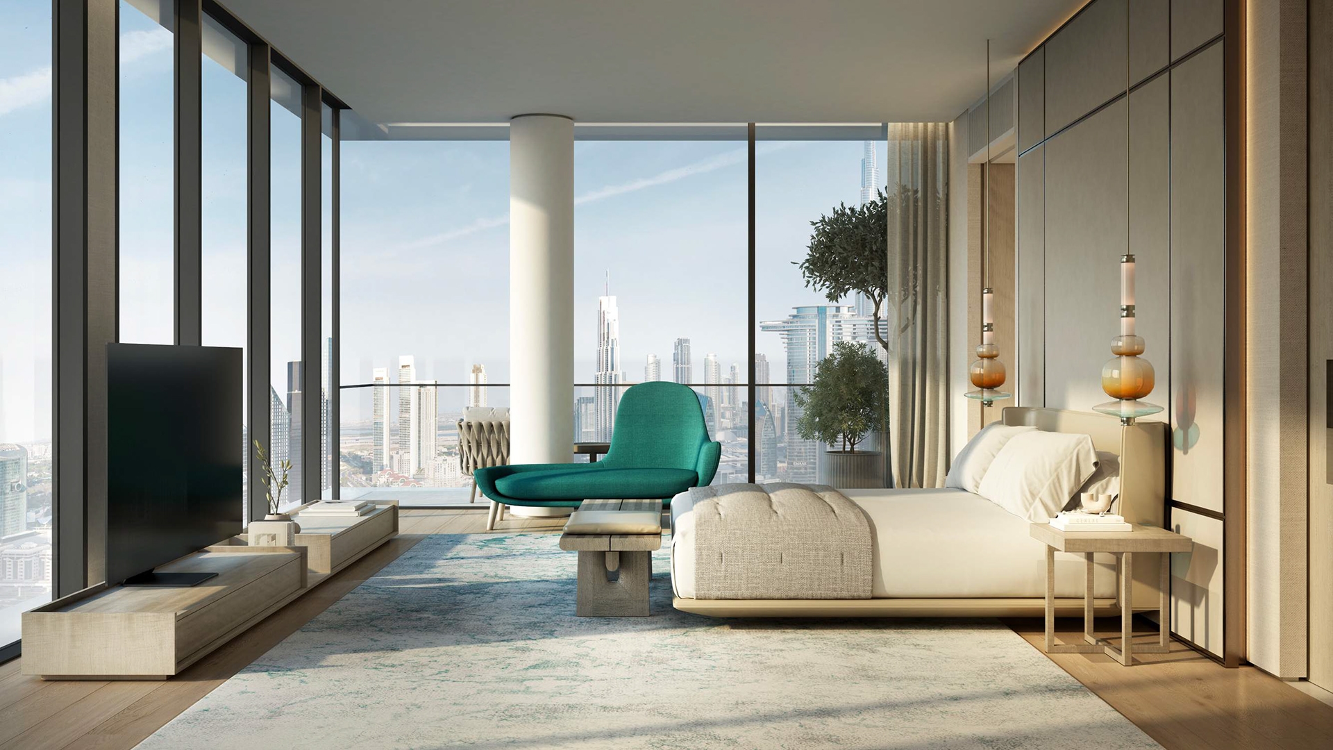 Verve at City Walk unveils a new chapter in urban living. This off-plan project features two striking towers rising from a shared podium, offering a collection of 1-4 bedroom apartments and a crown jewel 5-bedroom penthouse. Inside, the apartments embody urban sophistication. Open-plan layouts maximize space and light with floor-to-ceiling windows framing city vistas. Kitchens blend seamlessly with living areas, featuring sleek countertops and integrated appliances. Bedrooms serve as personal retreats with master suites boasting walk-in closets and en-suite bathrooms. The design prioritizes indoor-outdoor living. Many units include balconies or terraces, extending living spaces into the open air. Select apartments span two floors, their double-height windows amplifying the sense of space and light. Crowning Verve is the penthouse, a duplex spanning the top two floors. This five-bedroom residence offers unparalleled views from sea to downtown with luxury finishes and spacious living areas designed for sophisticated entertaining. At the heart of Verve at City Walk lies a world of amenities. The podium level hosts an infinity-edge lap pool and children's splash area, surrounded by sun decks. A fully-equipped gym caters to fitness enthusiasts with both indoor and outdoor workout spaces.  Starting at AED 2.1M Verve at City Walk offers 1-4 bedroom apartments and a 5-bedroom penthouse. The handover is expected in Q3 2028 with a 75/25 payment plan.