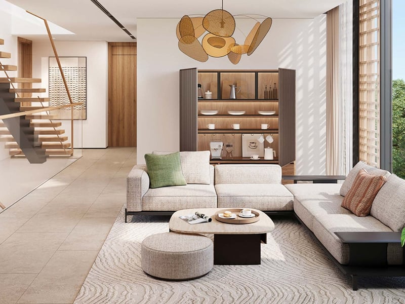 The Acres II by Meraas presents an exclusive collection of 5 to 7-bedroom villas, starting at AED 13.5M. A harmonious blend of elegance and sophistication, these homes offer expansive layouts designed for those who value both space and privacy. The villas are masterfully crafted, with large, open living areas that flow effortlessly into one another, creating a sense of freedom and fluidity. The gourmet kitchens, equipped with the finest finishes, offer a seamless transition into living and dining spaces, making them perfect for both intimate gatherings and larger social occasions. Luxurious bedrooms are generously proportioned, each featuring bespoke wardrobes, while the bathrooms are elegantly designed with top-tier fixtures and finishes. Surrounded by pristine landscaping, the community offers a range of exceptional amenities, including a lagoon clubhouse, a tranquil community park and a wellness-focused juice bar. A primary school adds convenience, ensuring that families can live in a setting that offers both peace and accessibility. Starting at AED 13.5M, The Acres II by Meraas offers 5 to 7-bedroom standalone villas. The handover is expected in Q4 2027 with a 65/35 payment plan.