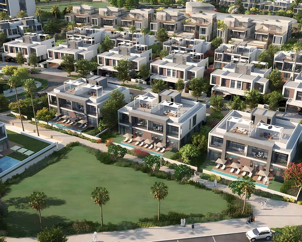 A new vision of modern living unfolds in Dubai South. Residences at South Bay range from expansive 3-bedroom townhouses to palatial 7-bedroom mansions, each a haven crafted for comfort and grand living. Open floor plans bathe interiors in natural light, while sprawling private gardens extend living areas outdoors. Townhouses boast rooftop terraces, perfect for starlit gatherings.  For those seeking the ultimate indulgence, a limited collection of waterfront villas and expansive mansions offer a private sanctuary beside a 3-kilometer crystal lagoon. Residents unwind amidst a wealth of amenities. A fully equipped gym caters to fitness enthusiasts, while a beach clubhouse beckons with lazy afternoons. Lush parks and meditation gardens provide tranquil escapes, while children find joy in dedicated playgrounds. Jogging tracks weave through the development and pedestrian-friendly spaces encourage exploration. A nearby shopping mall offers convenient retail therapy. Perfectly positioned, South Bay boasts direct access to EXPO Road and a five-minute drive to Dubai World Central Airport and EXPO 2020. The development enjoys excellent connectivity to Al Khail and Umm Sequim with planned metro and Etihad Rail connections further enhancing accessibility. Starting at 3.3 million AED, South Bay offers a collection of townhouses, villas and mansions. Homes are scheduled for handover in Q3 2026 with a flexible 60/40 payment plan available.