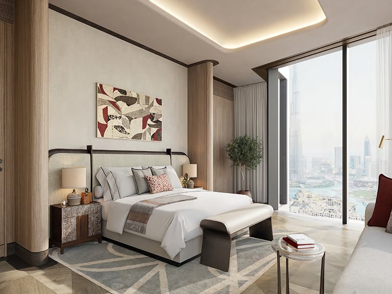 Baccarat Hotel & Residences Tower 2 by Shamal introduces an elevated standard of living in Downtown Dubai, featuring 2 to 4-bedroom hotel apartments. This striking twin-tower design, with its angular glass façade, creates a commanding presence while offering sweeping views of the Burj Khalifa and Dubai Frame. The interiors feature expansive living areas and thoughtfully integrated design elements. Bedrooms offer private retreats while the kitchens boast sophisticated detailing. Every space is meticulously planned to reflect the refined lifestyle associated with the Baccarat name. Enjoy an array of curated amenities, including a state-of-the-art gymnasium, a temperature-controlled swimming pool, and landscaped gathering spaces designed for relaxation and socializing. Dedicated BBQ areas and exclusive dining venues add to the convenience, while personalized à la carte services ensure an unparalleled living experience. Starting from AED 22M, Baccarat Hotel & Residences Tower 2 offers a curated selection of spacious 2 to 4-bedroom hotel apartments. With a flexible 60/40 payment plan , the project is set for handover in Q2 2027.