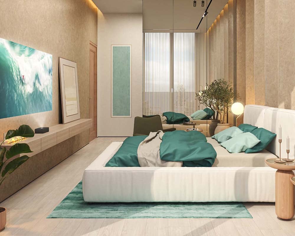 Carve your sanctuary in the heart of the city. Elo 2, a twin-tower development by Damac, rises amidst landscaped gardens, offering one and two-bedroom havens. Modern facades blend with lush greenery, creating a calming counterpoint to the urban energy below. Step inside your haven. Expansive balconies open to serene parklands, while sleek design prioritizes comfort and style. Though conveniently located with access to major highways, Elo 2 fosters a peaceful escape. Unwind and connect. The podium level buzzes with activity. Dive into the pool with a swim-up bar, challenge yourself on the climbing wall or gather under the stars for a barbecue. A state-of-the-art gym caters to fitness goals, while a dedicated kids' play area and outdoor cinema spark family fun. Elo 2 becomes your launchpad to a vibrant community. Damac Hills 2, a sprawling master community, offers everything you need at your doorstep. From supermarkets to a wave surfing simulator at Malibu Beach, the options are endless. Sports facilities, open gyms and yoga spaces cater to active lifestyles, while an amphitheater and courts provide space for social gatherings. Starting at AED 547,000, Elo 2 offers a tranquil escape within a bustling city.  Handover is expected in Q4 2026 with a flexible 70/30 payment plan.