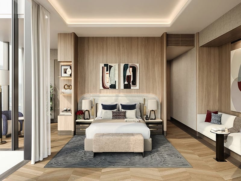 Baccarat Hotel & Residences Tower 2 by Shamal introduces an elevated standard of living in Downtown Dubai, featuring 2 to 4-bedroom hotel apartments. This striking twin-tower design, with its angular glass façade, creates a commanding presence while offering sweeping views of the Burj Khalifa and Dubai Frame. The interiors feature expansive living areas and thoughtfully integrated design elements. Bedrooms offer private retreats while the kitchens boast sophisticated detailing. Every space is meticulously planned to reflect the refined lifestyle associated with the Baccarat name. Enjoy an array of curated amenities, including a state-of-the-art gymnasium, a temperature-controlled swimming pool, and landscaped gathering spaces designed for relaxation and socializing. Dedicated BBQ areas and exclusive dining venues add to the convenience, while personalized à la carte services ensure an unparalleled living experience. Starting from AED 22M, Baccarat Hotel & Residences Tower 2 offers a curated selection of spacious 2 to 4-bedroom hotel apartments. With a flexible 60/40 payment plan , the project is set for handover in Q2 2027.