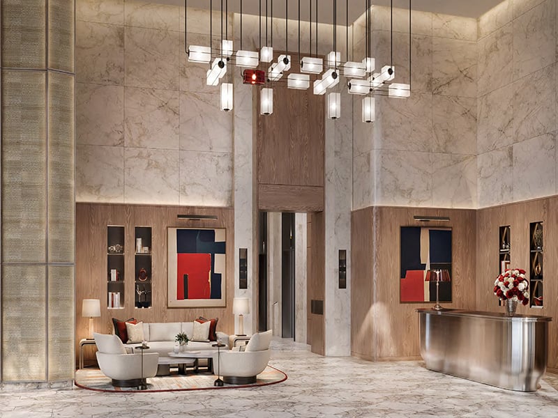 Baccarat Hotel & Residences Tower 2 by Shamal introduces an elevated standard of living in Downtown Dubai, featuring 2 to 4-bedroom hotel apartments. This striking twin-tower design, with its angular glass façade, creates a commanding presence while offering sweeping views of the Burj Khalifa and Dubai Frame. The interiors feature expansive living areas and thoughtfully integrated design elements. Bedrooms offer private retreats while the kitchens boast sophisticated detailing. Every space is meticulously planned to reflect the refined lifestyle associated with the Baccarat name. Enjoy an array of curated amenities, including a state-of-the-art gymnasium, a temperature-controlled swimming pool, and landscaped gathering spaces designed for relaxation and socializing. Dedicated BBQ areas and exclusive dining venues add to the convenience, while personalized à la carte services ensure an unparalleled living experience. Starting from AED 22M, Baccarat Hotel & Residences Tower 2 offers a curated selection of spacious 2 to 4-bedroom hotel apartments. With a flexible 60/40 payment plan , the project is set for handover in Q2 2027.