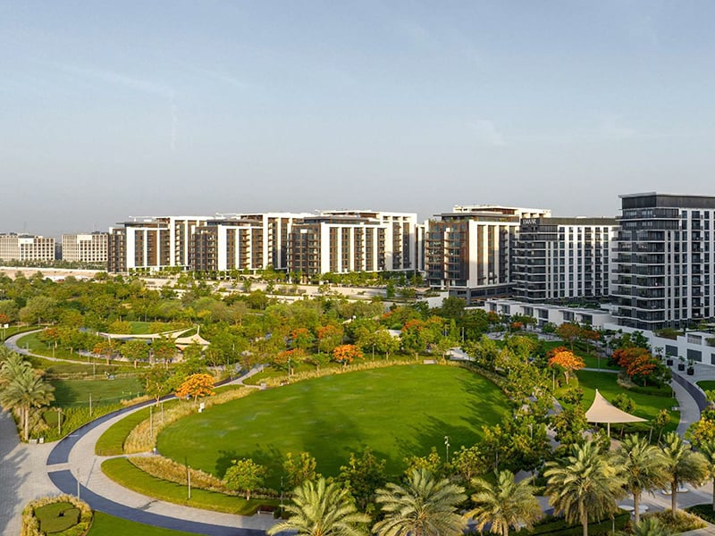 Address Residences at Dubai Hills Estate combines refined urban living with serene park views and environmentally conscious design. Offering a selection of 1 to 3-bedroom apartments and 3-bedroom townhouses, this community is thoughtfully designed to support modern living while embracing sustainability. The residences feature spacious layouts with flexible designs, allowing for easy adaptation to the needs of each resident. Materials selected for their durability and sustainability add a layer of functionality, while the carefully chosen finishes bring out a contemporary feel throughout the interiors. The architectural design takes full advantage of the surrounding views, with each home framed to highlight the beauty of Dubai Hills Park and Dubai Hills Mall. The development fosters a seamless connection between the natural environment and modern urban living, providing both tranquility and easy access to city life. Located within Dubai Hills Estate, Address Residences places you within reach of Dubai's iconic landmarks, making it a prime location for those who desire both comfort and convenience in a well-connected community. Starting at AED 1.93M, Address Residences offers a selection of 1 to 3-bedroom apartments and 3-bedroom townhouses, featuring a flexible 20/80 payment plan and handover scheduled for 2029.