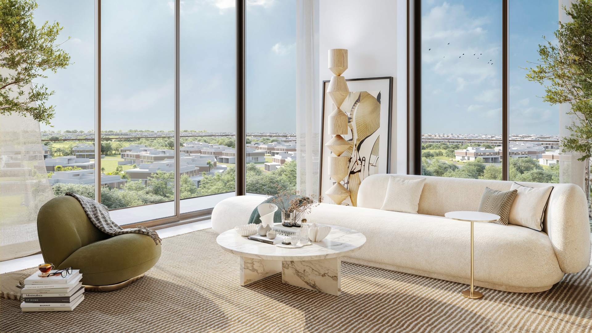Emaar Club Place at Dubai Hills Estate features 1, 2 and 3-bedroom apartments designed for contemporary living. Each residence offers unobstructed views of the Dubai Hills Golf Course, blending modern architecture with the surrounding green landscape. The apartments are designed with a focus on efficiency and comfort. Open-plan living areas provide ample space for both relaxation and entertaining. Kitchens are integrated into the living spaces with functional layouts while storage solutions are designed to maximize usability. Large windows ensure that each apartment is bathed in natural light, creating a bright and inviting atmosphere. The development provides a range of amenities to support a balanced lifestyle. Residents can enjoy an infinity pool surrounded by cabanas, a multipurpose room for gatherings and events and a dedicated children's play area. Fitness enthusiasts will benefit from well-equipped indoor and outdoor fitness facilities. A landscaped podium deck offers additional space for leisure and relaxation. Located in Dubai Hills Estate, Emaar Club Place provides easy access to key destinations. Al Khail Road connects residents to various parts of Dubai while Dubai Hills Mall and Dubai Hills Park offer shopping, dining and recreational options nearby.