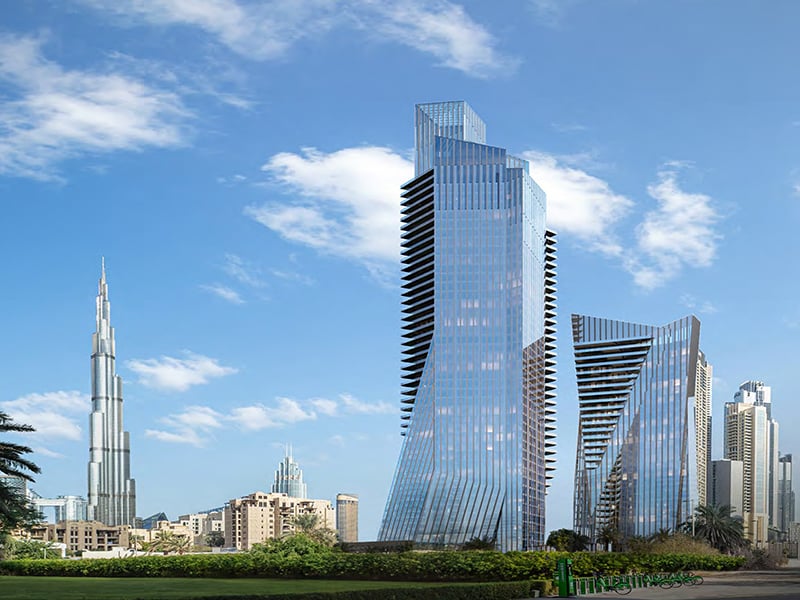 Baccarat Hotel & Residences Tower 2 by Shamal introduces an elevated standard of living in Downtown Dubai, featuring 2 to 4-bedroom hotel apartments. This striking twin-tower design, with its angular glass façade, creates a commanding presence while offering sweeping views of the Burj Khalifa and Dubai Frame. The interiors feature expansive living areas and thoughtfully integrated design elements. Bedrooms offer private retreats while the kitchens boast sophisticated detailing. Every space is meticulously planned to reflect the refined lifestyle associated with the Baccarat name. Enjoy an array of curated amenities, including a state-of-the-art gymnasium, a temperature-controlled swimming pool, and landscaped gathering spaces designed for relaxation and socializing. Dedicated BBQ areas and exclusive dining venues add to the convenience, while personalized à la carte services ensure an unparalleled living experience. Starting from AED 22M, Baccarat Hotel & Residences Tower 2 offers a curated selection of spacious 2 to 4-bedroom hotel apartments. With a flexible 60/40 payment plan , the project is set for handover in Q2 2027.