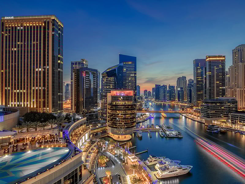 Emaar Marina Cove at Dubai Marina is a prestigious new development by Emaar Properties, offering an impressive collection of 1 to 4-bedroom waterfront apartments that embody the very essence of cosmopolitan living. Rising gracefully along the Dubai Marina skyline, this high-rise development seamlessly combines architectural sophistication with sweeping views of the marina and cityscape. It creates a harmonious blend of exclusivity and tranquility, nestled within the vibrant energy of one of Dubai’s most sought-after waterfront locations. This distinguished waterfront community offers an ideal balance of dynamic city living and peaceful marina surroundings, complemented by a wealth of lifestyle and recreational amenities designed to cater to a range of preferences. Each apartment within Emaar Marina Cove has been thoughtfully designed with spacious open-plan layouts and expansive floor-to-ceiling windows that invite natural light and offer uninterrupted views of the marina. The development’s suite of amenities includes a fully-equipped gym, an infinity pool, a beautifully landscaped terrace, a children’s play area and dedicated BBQ zones, all contributing to a lifestyle of relaxation and social enjoyment. Whether you’re in search of a stylish urban retreat or a family-friendly residence, Emaar Marina Cove offers the perfect home for every lifestyle. Starting at AED 2,030,000, Emaar Marina Cove presents 1 to 4-bedroom waterfront apartments in Dubai Marina, with handover set for Q4 2029