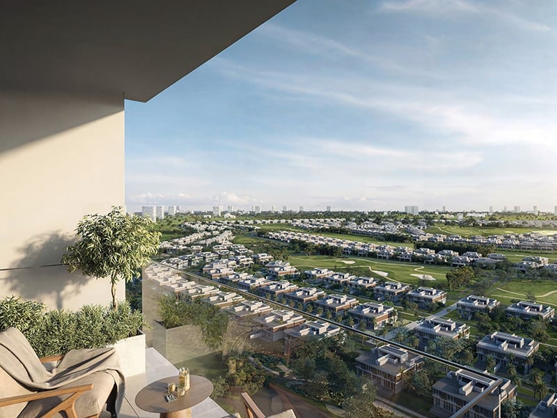 Golf Hillside by Emaar Properties represents a distinguished addition to Dubai Hills Estate, offering 1 to 3-bedroom apartments with awe-inspiring views of the Dubai Hills Golf Course and the city skyline. Each apartment is designed with expansive layouts and finishes of the highest quality, allowing natural light to fill the interiors and create a warm, welcoming atmosphere. Set in the very heart of Dubai Hills, Golf Hillside provides residents with effortless access to Dubai Hills Mall, the Golf Club and vast, open parks, while maintaining excellent connectivity to Downtown Dubai and Dubai Marina. Its prime location places every urban convenience within easy reach, while still offering a peaceful retreat from the city’s fast-paced lifestyle. This development is the perfect embodiment of modern living seamlessly combined with the calming presence of nature. It harmoniously blends the convenience of urban life with expansive, serene surroundings, offering a refuge from the hustle and bustle of city life. The range of amenities available is designed to enhance well-being and leisure, including a fully equipped gymnasium, a dedicated children’s play area, a versatile multipurpose room and an elevated podium deck with a swimming pool. Starting at AED 1.47M, Golf Hillside offers an attractive 80/20 payment plan, with handover scheduled for Q4 2028.