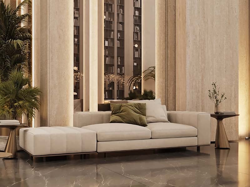 Cove by Imtiaz emerges in Dubailand as a vertical sanctuary. Its pearl white façade echoes the desert's timeless palette while its interiors redefine urban living. Within this tower, homes range from studios to two-bedroom retreats. Each space tells a story of thoughtful design. Kitchens become culinary stages with clean lines and intuitive layouts. Bathrooms transform into personal spas, marrying form and function. Bedrooms offer respite with views that frame Dubai's evolving skyline. Cove's true character unfolds in its shared spaces. An infinity pool seemingly merges with the horizon. For the active, a padel court awaits. A running track winds through the property, offering a path for morning jogs or evening strolls. Quieter moments find their place too. Serene cabanas offer pockets of tranquility. A yoga deck and a fully equipped gym, with its array of equipment, stand ready for those seeking a moment of calm or physical challenge. As day turns to evening, the open-air cinema flickers to life. Nearby, BBQ areas invite culinary experiments and social gatherings. Throughout Cove, green spaces create breathing room. These pockets of nature soften the urban edge, providing impromptu meeting spots or solitary retreats.