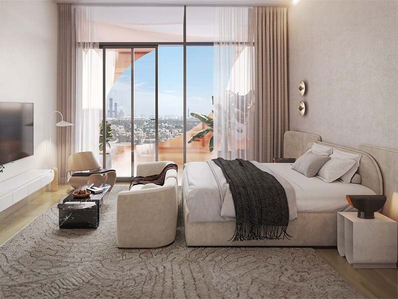 One Residence by Ginco Properties reimagines residential living in Downtown Dubai. With studio and 1 to 2 bedroom apartments, the project is designed to merge modern comforts with the energy of the city. One Residence places residents in the center of Downtown's lively scene while providing a tranquil home base that reflects contemporary urban elegance. At One Residence, the architectural design is characterized by a seamless integration into the vibrant cityscape. The building's façade features a contemporary design with a sophisticated blend of textures that complement its surroundings. The residential units at One Residence are meticulously planned to offer a refined living experience. Spacious layouts, thoughtfully chosen finishes and well-designed floor plans contribute to a sense of calm and comfort. Residents can enjoy expansive windows that frame views of the cityscape, providing a connection to the dynamic environment outside while ensuring a serene retreat within. One Residence also features a selection of amenities including a state-of-the-art fitness center, a dedicated yoga studio and a large infinity pool, catering to a range of wellness and recreational needs.