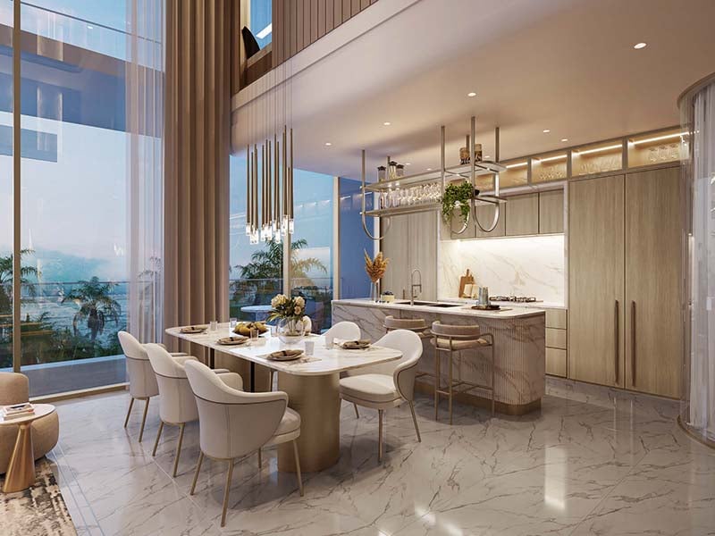 Beach Walk Residence 3 by Imtiaz is a luxurious residential project located in the tranquil Dubai Islands, Deira. This stunning development offers a selection of 1 to 2-bedroom apartments and 3-bedroom penthouses, all thoughtfully designed to evoke a resort-like atmosphere. Each residence is beautifully decorated in neutral tones with aquamarine accents and golden finishes, blending modern elegance with coastal living. High-end Miele appliances and smart home security systems complete the interiors, offering both style and convenience. The project boasts a variety of premium amenities, including indoor and infinity swimming pools, a well-equipped gym, a yoga room, and a serene zen garden. Families will appreciate the children's play area, while additional features like valet parking, a clubhouse, and barbecue areas ensure a lifestyle of comfort and leisure. Beach Walk Residence 3 is designed to promote both relaxation and community engagement. Strategically located in Dubai Islands, Beach Walk Residence 3 offers easy access to major attractions. Nakheel Mall is just 2 minutes away, while the Beachfront Market is a short 5-minute drive. Dubai International Airport is only 10 minutes by car, ensuring excellent connectivity for residents. Starting at AED 1.8M, Beach Walk Residence 3 at Dubai Islands offers 1- to 3- bedroom apartments and penthouses. The handover is expected in Q2 2026 with a 60/40 payment plan.