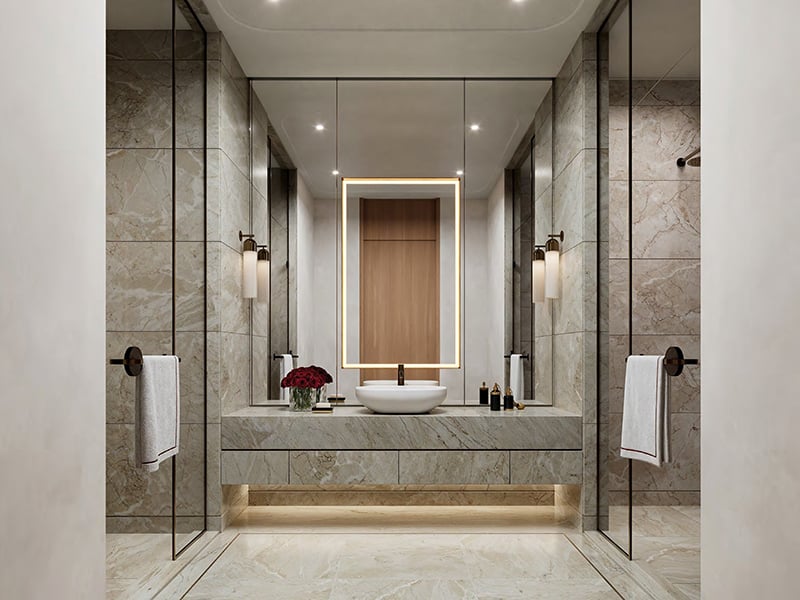 Baccarat Hotel & Residences Tower 2 by Shamal introduces an elevated standard of living in Downtown Dubai, featuring 2 to 4-bedroom hotel apartments. This striking twin-tower design, with its angular glass façade, creates a commanding presence while offering sweeping views of the Burj Khalifa and Dubai Frame. The interiors feature expansive living areas and thoughtfully integrated design elements. Bedrooms offer private retreats while the kitchens boast sophisticated detailing. Every space is meticulously planned to reflect the refined lifestyle associated with the Baccarat name. Enjoy an array of curated amenities, including a state-of-the-art gymnasium, a temperature-controlled swimming pool, and landscaped gathering spaces designed for relaxation and socializing. Dedicated BBQ areas and exclusive dining venues add to the convenience, while personalized à la carte services ensure an unparalleled living experience. Starting from AED 22M, Baccarat Hotel & Residences Tower 2 offers a curated selection of spacious 2 to 4-bedroom hotel apartments. With a flexible 60/40 payment plan , the project is set for handover in Q2 2027.