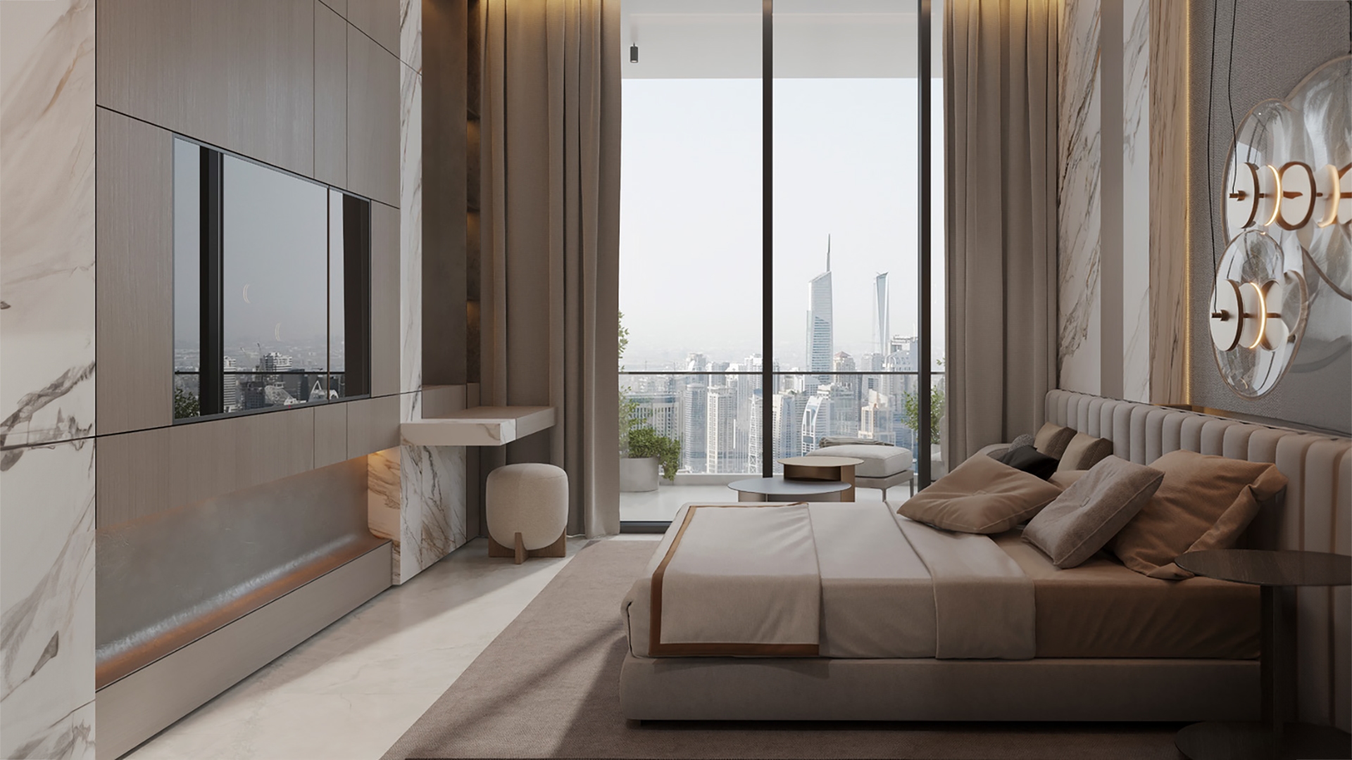 Hammock Park by Divine One brings Miami Beach flair to Wasl Gate, Dubai. This residential project blends stylish interiors with resort-like amenities in a vibrant urban setting. Inside, studios and one to two-bedroom apartments showcase thoughtful design. Living spaces flow seamlessly, bathed in natural light. Kitchens feature islands, soft-close drawers and German appliances. Bathrooms boast rain showers and Bagno Design fittings. Private balconies extend living areas outdoors, offering community views. Smart home features and track lighting allow residents to tailor their environment. Warm floors, eco-conscious materials and energy-efficient systems blend comfort with sustainability. Fully furnished options provide move-in ready homes. Beyond the apartments, Hammock Park offers a world of leisure. A sandy lagoon and swimming pools invite relaxation. Sports enthusiasts can enjoy tennis, basketball and padel courts. An outdoor beach cinema and BBQ areas foster community connections. For tranquility, a Zen yoga garden provides a peaceful retreat. The top floor houses the Elevate Hub, featuring a co-working space, gaming zone, gym, sauna and steam room. Solar-paneled pergolas showcase the project's green commitment.