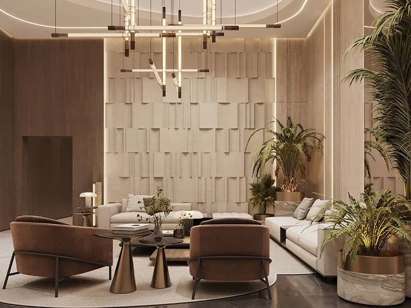 Cove by Imtiaz emerges in Dubailand as a vertical sanctuary. Its pearl white façade echoes the desert's timeless palette while its interiors redefine urban living. Within this tower, homes range from studios to two-bedroom retreats. Each space tells a story of thoughtful design. Kitchens become culinary stages with clean lines and intuitive layouts. Bathrooms transform into personal spas, marrying form and function. Bedrooms offer respite with views that frame Dubai's evolving skyline. Cove's true character unfolds in its shared spaces. An infinity pool seemingly merges with the horizon. For the active, a padel court awaits. A running track winds through the property, offering a path for morning jogs or evening strolls. Quieter moments find their place too. Serene cabanas offer pockets of tranquility. A yoga deck and a fully equipped gym, with its array of equipment, stand ready for those seeking a moment of calm or physical challenge. As day turns to evening, the open-air cinema flickers to life. Nearby, BBQ areas invite culinary experiments and social gatherings. Throughout Cove, green spaces create breathing room. These pockets of nature soften the urban edge, providing impromptu meeting spots or solitary retreats.