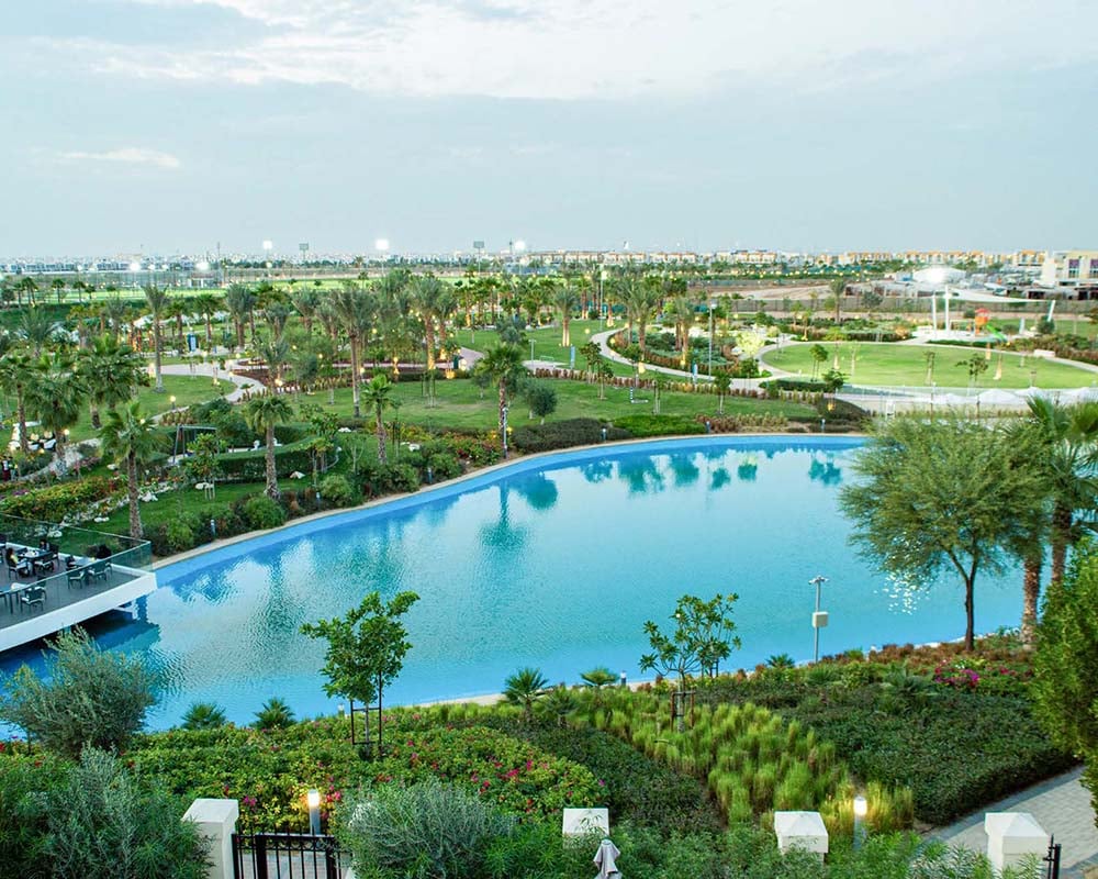 Carve your sanctuary in the heart of the city. Elo 2, a twin-tower development by Damac, rises amidst landscaped gardens, offering one and two-bedroom havens. Modern facades blend with lush greenery, creating a calming counterpoint to the urban energy below. Step inside your haven. Expansive balconies open to serene parklands, while sleek design prioritizes comfort and style. Though conveniently located with access to major highways, Elo 2 fosters a peaceful escape. Unwind and connect. The podium level buzzes with activity. Dive into the pool with a swim-up bar, challenge yourself on the climbing wall or gather under the stars for a barbecue. A state-of-the-art gym caters to fitness goals, while a dedicated kids' play area and outdoor cinema spark family fun. Elo 2 becomes your launchpad to a vibrant community. Damac Hills 2, a sprawling master community, offers everything you need at your doorstep. From supermarkets to a wave surfing simulator at Malibu Beach, the options are endless. Sports facilities, open gyms and yoga spaces cater to active lifestyles, while an amphitheater and courts provide space for social gatherings. Starting at AED 547,000, Elo 2 offers a tranquil escape within a bustling city.  Handover is expected in Q4 2026 with a flexible 70/30 payment plan.