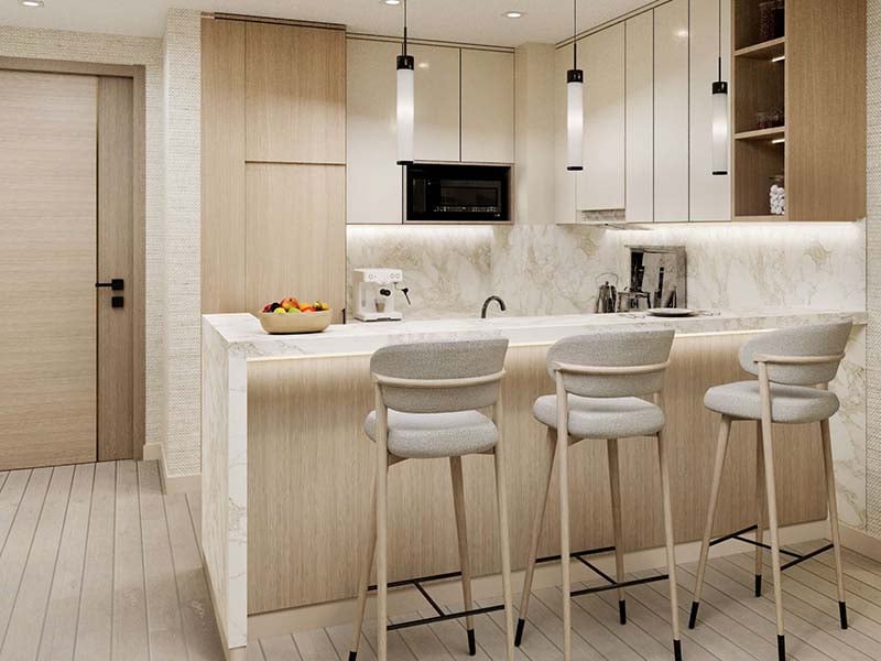 Avant Garde Residences, nestled in the heart of Jumeirah Village Circle, stands as a testament to thoughtful contemporary architecture. Its façade, adorned with subtle staggered curves, pays homage to the undulating dunes of the Arabian desert and the rhythmic tides of the nearby gulf. Striking a delicate balance between technical functionality and elegant aesthetics, the building's orientation was carefully orchestrated to optimize views from every apartment. This strategic positioning ensures practical living spaces and breathtaking perspectives throughout. Each detail of Avant Garde Residences speaks to a commitment to craftsmanship of the highest caliber. From the spacious interiors to the meticulously chosen materials, residents are assured of uncompromising quality and enduring value. Soft, soothing pastels coupled with a natural material palette create an atmosphere of timeless elegance and warmth. World-class fixtures and fittings further enhance this environment, promising durability and longevity. Floor-to-ceiling windows flood the interiors with natural light, seamlessly merging indoor and outdoor spaces. Thoughtfully designed balcony areas offer residents a retreat to enjoy fresh air and open skies. Starting at an accessible AED 650K, Avant Garde Residences by Skyline Builders presents a range of studio and one to two-bedroom apartments. The handover is slated for Q4 2026 with a convenient 50/50 payment plan.