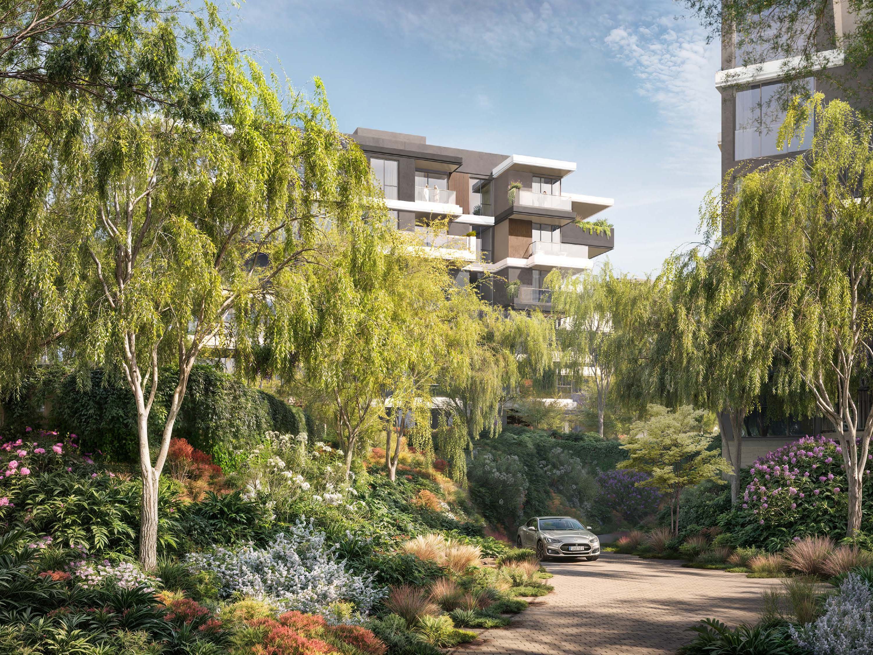In Dubailand, Ghaf Woods by Majid Al Futtaim offers a blend of nature and urban life. This project includes 1 to 3-bedroom apartments with a focus on simple, clean design. The homes feature large windows that bring in natural light, and balconies that extend living spaces into the outdoors. Ghaf Woods at Dubailand integrates the calm of nature with the pulse of city life. Paths wind through green spaces, perfect for a walk or run. The nearby Global Village offers spots for dining and shopping, blending urban convenience with the peace of nature. Interiors at Ghaf Woods show a thoughtful use of space. The blend of sleek lines and natural materials creates a calm, balanced feel. Kitchens, bedrooms, and bathrooms come with quality fixtures, ensuring comfort and style. Residents enjoy a range of amenities. The fitness center and pool provide spaces to relax and stay active. There are areas for yoga and meditation, offering a retreat for the mind. Children have dedicated play areas, both indoors and outdoors.