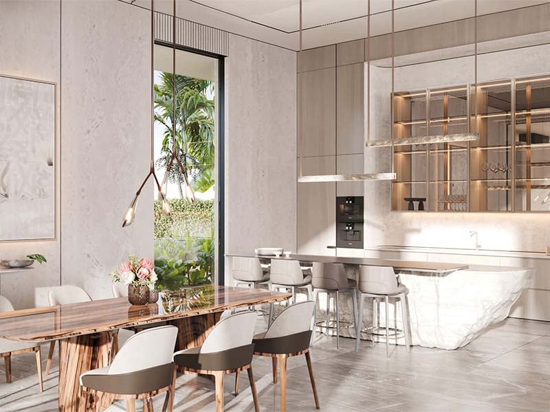 Bentley Mira Villas by Mira is a luxury residential community featuring premium 5-bedroom villas and mansions in the prestigious Meydan District 11, Dubai. These exclusive homes are meticulously designed by Bentley Home, blending classic elegance with modern sophistication. The project offers residents a unique opportunity to live in a space that showcases the timeless craftsmanship of Bentley, complete with hand-crafted furniture and luxury furnishings from renowned brands like Baccarat, Christofle and Gaggenau. Each villa is thoughtfully designed with three distinct interior styles: Traditional, Formal, and Contemporary, allowing homeowners to customize their living spaces according to personal preferences. Spanning between 7,212 and 15,070 square feet, the villas and mansions offer stunning views of Dubai’s skyline and a serene private lagoon. Residents can enjoy world-class amenities, including a bespoke gymnasium, infinity pool, kids’ play areas, and exclusive clubhouses. The crystal lagoon and sunbathing terraces provide perfect spaces for relaxation and luxury living. Located in the heart of Meydan District 11, Bentley Mira Villas offers exceptional connectivity to Dubai’s major landmarks such as Downtown Dubai, Burj Khalifa, and Dubai International Airport. The vibrant community is surrounded by parks, schools, and leisure areas, making it ideal for families and professionals. Starting at AED 20M, Bentley Mira Villas at Meydan District 11 offers 5-bedroom villas and mansions. The handover is expected in Q1 2026 with a 50/50 payment plan.