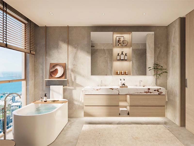 Bay Grove Residences by Nakheel offers a luxurious waterfront lifestyle in the heart of Dubai Islands. This stunning development features premium 1, 2 and 3-bedroom apartments, as well as exquisite 4-bedroom penthouses. Each residence is thoughtfully designed with spacious layouts, incorporating natural light and elegant finishes, creating a serene atmosphere. The interiors boast soft tones, warm wood accents and high-quality materials, ensuring a perfect blend of comfort and sophistication. Residents at Bay Grove Residences can indulge in a wide array of world-class amenities. The property includes an impressive infinity pool overlooking the ocean, beautifully landscaped podium gardens, a state-of-the-art fitness center and a dedicated kids’ play area. Additionally, the exclusive clubhouse and residents' lounge provide an elegant space for social gatherings and events, fostering a sense of community among residents. Located on Dubai Islands, Bay Grove Residences offers easy access to 20 kilometers of pristine beaches and a vibrant lifestyle surrounded by nature. The new Infinity Bridge connects these islands to the city, enhancing accessibility and convenience. Residents will appreciate the balance between urban living and tranquil coastal charm. Starting at AED 1.85M, Bay Grove Residences at Dubai Islands offers 1 to 3-bedroom apartments with handover expected in Q3 2028 and a 80/20 payment plan.