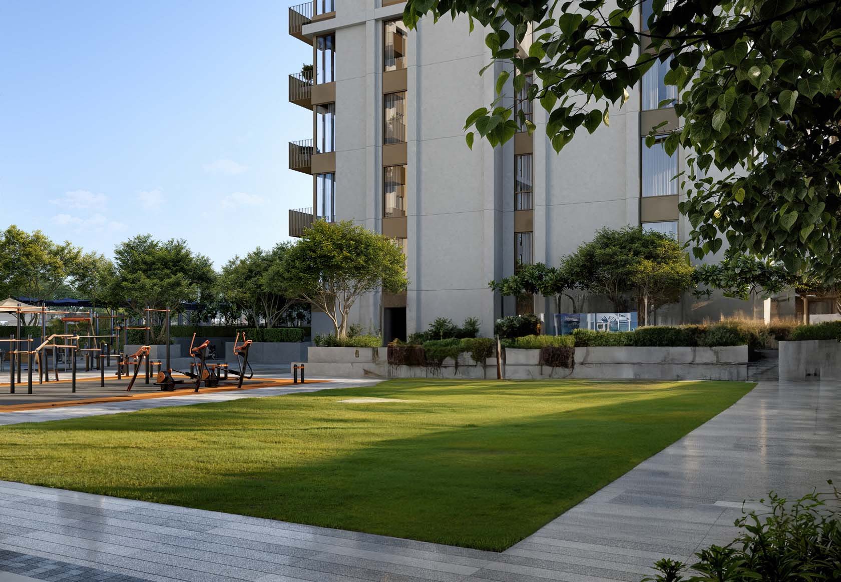 Altus by Emaar sits in Dubai Creek Harbour, a space where urban life meets serene views. The building's sleek architecture frames expansive windows, bringing natural light into every corner. Private balconies open to the outdoors, extending the living spaces and framing the surroundings. The 1 to 3-bedroom apartments at Altus are designed to blend comfort with style. Inside, the layout emphasizes simplicity and functionality. Natural materials complement the clean lines and open spaces, creating a calm and inviting atmosphere. Amenities at Altus cater to a range of needs. A yoga room, a multipurpose room and spaces for meditation provide options for both relaxation and activity. The fitness center and pool area offer opportunities for exercise and leisure, enhanced by scenic views. It is situated at the edge of Creek Beach, featuring a waterfront promenade, playgrounds, a cycling track and sports courts. The location offers easy access to both the city and nature. Residents can reach the metro station in minutes, linking them to various parts of Dubai. The creek promenade, with its range of dining and shopping options, is a short walk away. Nearby, a park provides a green escape, perfect for relaxation.