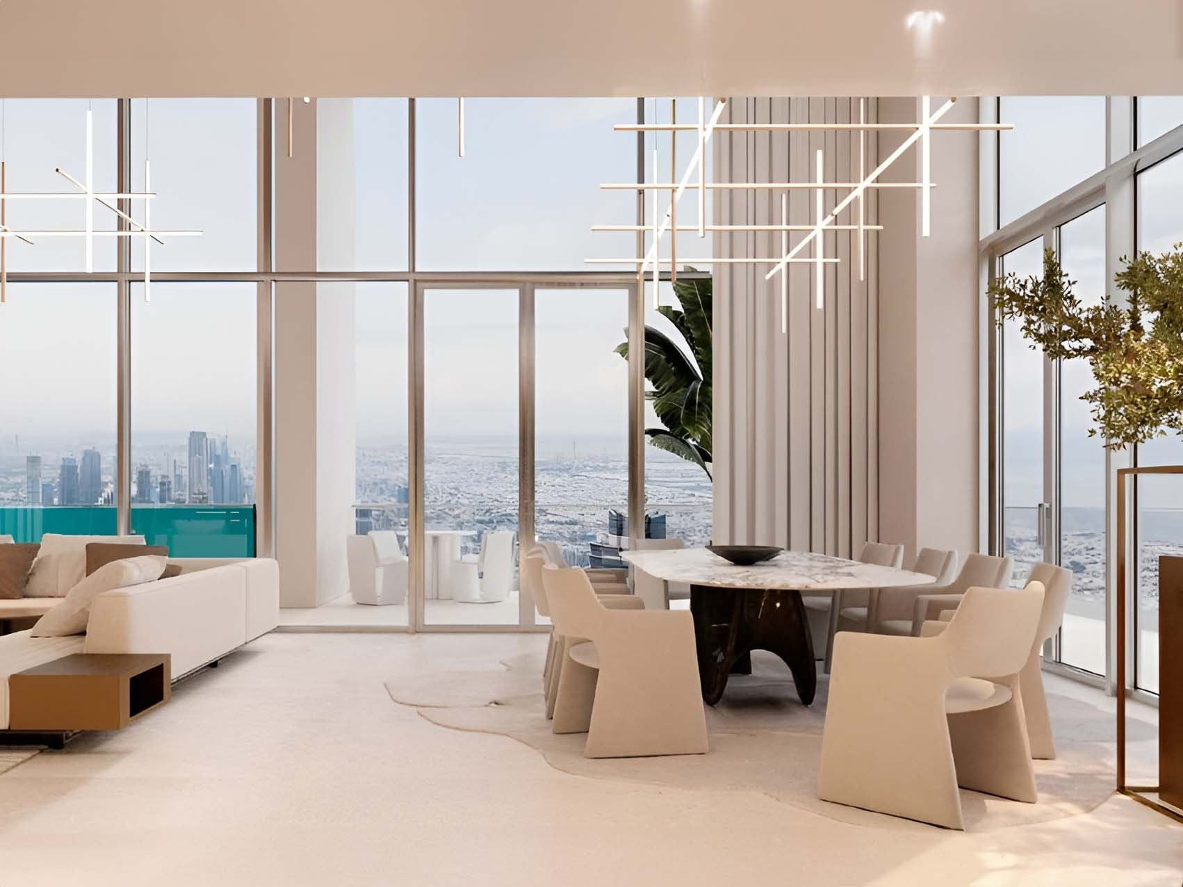 Set within Dubai Marina, Kempinski Marina Residences by ABA Group offers a diverse range of living spaces designed to cater to every lifestyle. Each apartment, whether it's a chic and stylish one-bedroom or a spacious five-bedroom layout, showcases modern elegance and practicality. Step inside and experience the seamless flow of open-plan interiors, flooded with natural light and adorned with premium finishes. The living spaces are thoughtfully designed to maximize comfort and functionality with sleek kitchens equipped with state-of-the-art appliances and expansive living areas perfect for entertaining guests or relaxing with family. Outside, each residence features expansive terraces that offer stunning views of the marina and the Dubai skyline. These outdoor havens are enhanced by lush vertical gardens and private plunge pools, creating a serene retreat above the bustling cityscape. Residents of Kempinski Marina Residences enjoy access to a host of exclusive amenities designed to enhance their everyday life. From the tranquil infinity pool and Zen Garden to the fully equipped gym and versatile sports courts, every aspect of this community is crafted to promote well-being and relaxation.