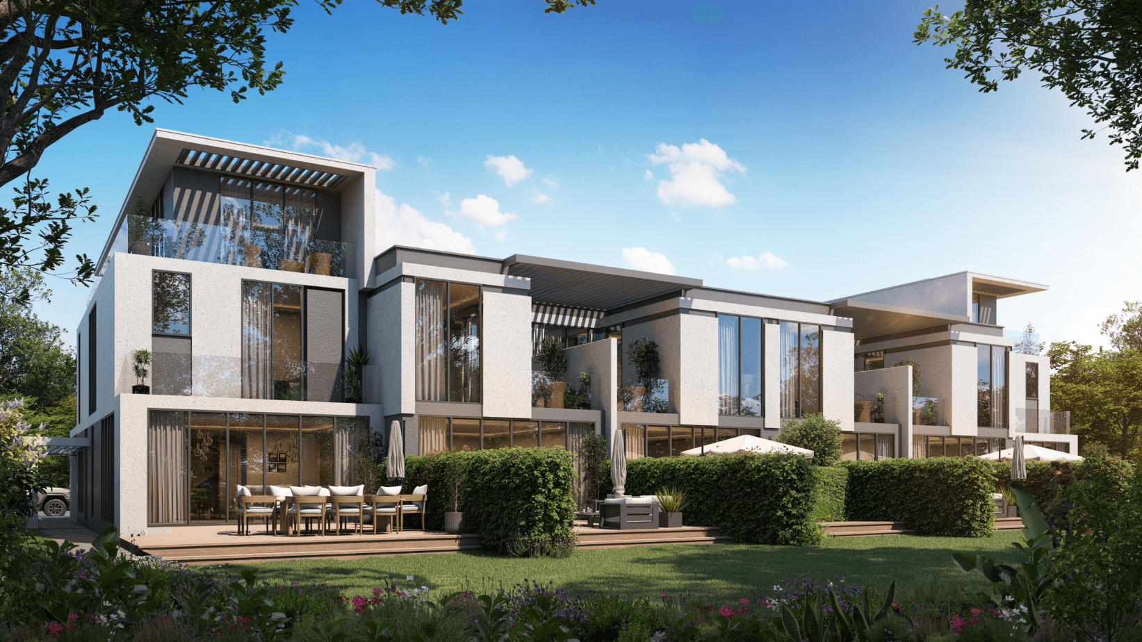 Sun City by Damac Properties opens a new chapter in Dubailand, showcasing a collection of four- and five-bedroom townhouses designed for modern comfort. Each townhouse offers spacious interiors that emphasize both practicality and relaxation. Expansive glass façades create a seamless transition between indoor and outdoor areas, bathing the interiors in natural light and providing stunning views of the surrounding greenery. Set amidst beautifully landscaped grounds, these townhouses are crafted with natural materials that foster a strong connection to the environment. Private gardens and inviting outdoor terraces extend the living space, perfect for family gatherings and quiet evenings. The community’s location provides effortless access to major highways, linking residents to key attractions, shopping areas and leisure venues. This strategic placement enhances daily living while maintaining a peaceful atmosphere. Alongside their refined design, the townhouses at Sun City promote wellness and an active lifestyle. Residents can engage in various outdoor activities, supported by amenities that encourage relaxation and physical engagement. The integration of nature-inspired elements throughout the community enriches the living experience, allowing residents to enjoy a balanced and harmonious lifestyle. Starting at AED 2.5M, Sun City offers four- and five-bedroom townhouses. The handover is expected in Q1 2028 with a 20/80 payment plan.