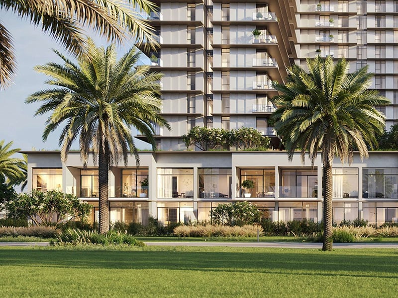Address Residences at Dubai Hills Estate combines refined urban living with serene park views and environmentally conscious design. Offering a selection of 1 to 3-bedroom apartments and 3-bedroom townhouses, this community is thoughtfully designed to support modern living while embracing sustainability. The residences feature spacious layouts with flexible designs, allowing for easy adaptation to the needs of each resident. Materials selected for their durability and sustainability add a layer of functionality, while the carefully chosen finishes bring out a contemporary feel throughout the interiors. The architectural design takes full advantage of the surrounding views, with each home framed to highlight the beauty of Dubai Hills Park and Dubai Hills Mall. The development fosters a seamless connection between the natural environment and modern urban living, providing both tranquility and easy access to city life. Located within Dubai Hills Estate, Address Residences places you within reach of Dubai's iconic landmarks, making it a prime location for those who desire both comfort and convenience in a well-connected community. Starting at AED 1.93M, Address Residences offers a selection of 1 to 3-bedroom apartments and 3-bedroom townhouses, featuring a flexible 20/80 payment plan and handover scheduled for 2029.