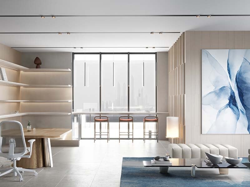 The Fifth Tower by Object 1 in Jumeirah Village Circle stands as a striking addition to Dubai's skyline. This 36-floor project offers studios and one to two-bedroom apartments designed with clean lines and modern elements. The Fifth Tower features spaces that flow with ease. Each unit offers a neutral palette and spacious layout, ensuring a calm and inviting atmosphere. Large windows draw in light and frame views of the city. Inside, wood accents and thoughtful finishes add warmth and a sense of home. Residents enter through a welcoming lobby lounge with seating and concierge services. Amenities cater to diverse needs. A pool and kid’s play area provide spaces for leisure, while a gym supports an active lifestyle. An indoor cinema adds a touch of entertainment. Each shared space enhances the living experience, fostering a sense of community. Living at The Fifth Tower at Jumeirah Village Circle means enjoying a blend of urban convenience and peaceful spaces. The thoughtful layout and design choices ensure each home is both functional and pleasing to the eye. It's a place where residents can relax, entertain and thrive. Starting at AED 554K, The Fifth Tower by Object 1 offers studios and one to two-bedroom apartments. The handover is expected in Q4 2026 with a 60/40 payment plan.