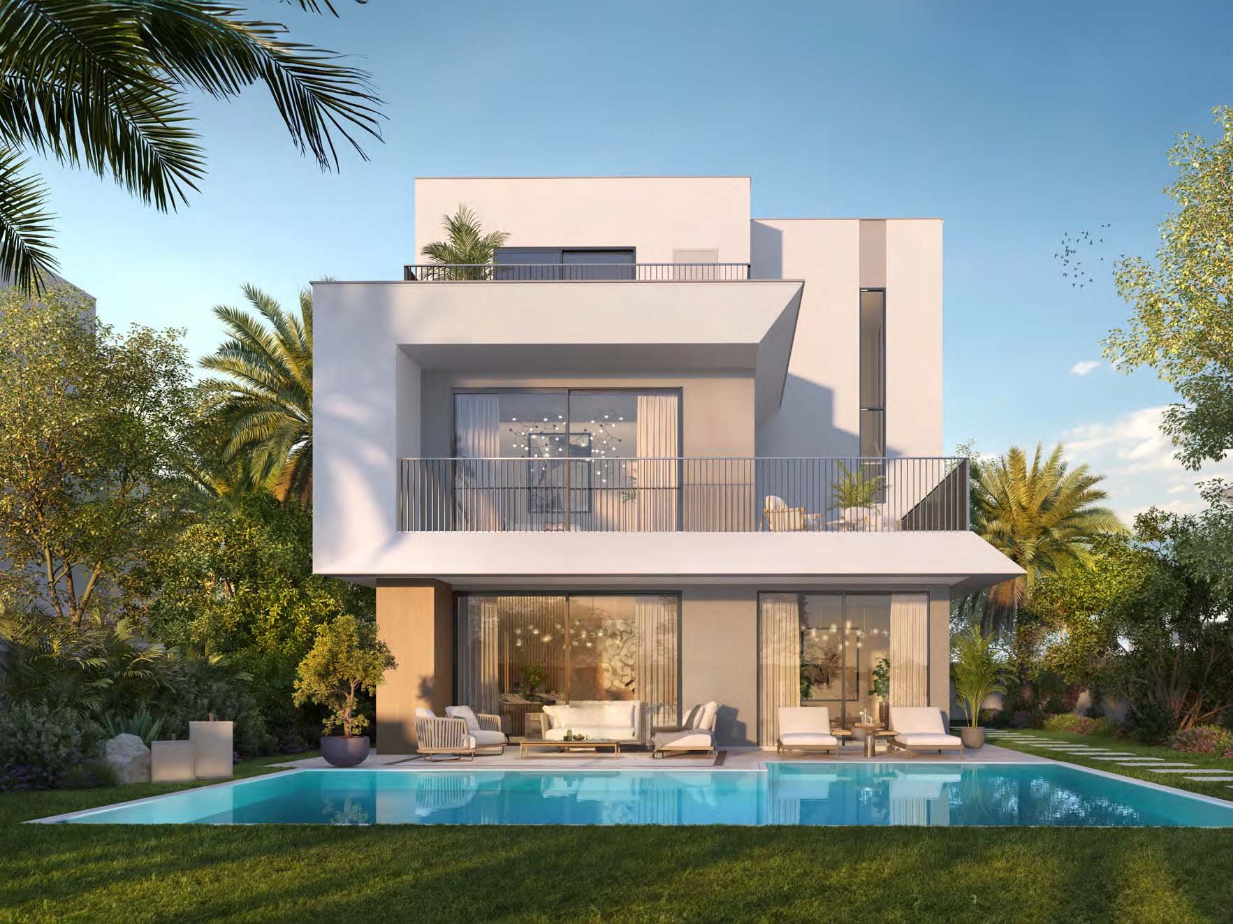Golf Lane by Emaar stands at the edge of Emaar South, where a refined design meets the green expanse of a golf course. The townhouses and villas extend over lush fairways, integrating the landscape with ease. Each home offers a space where natural light filters through large windows and private terraces overlook the rolling greens. Each residence features broad windows that invite natural light and frame views of the verdant landscape. Private terraces and gardens extend the living space outdoors, creating a harmonious link with nature. The design of Golf Lane emphasizes simplicity and functionality with layouts that prioritize ease of living. Paths and green spaces are thoughtfully integrated, encouraging a relaxed lifestyle while maintaining proximity to urban amenities. The community's layout fosters a sense of calm with quiet streets and green corridors that offer a serene environment. The location of Golf Lane provides convenient access to key areas of Dubai. Major routes are easily reachable, ensuring that residents are well-connected while enjoying the peaceful setting. The balance between city accessibility and suburban tranquility is a key feature of the development.