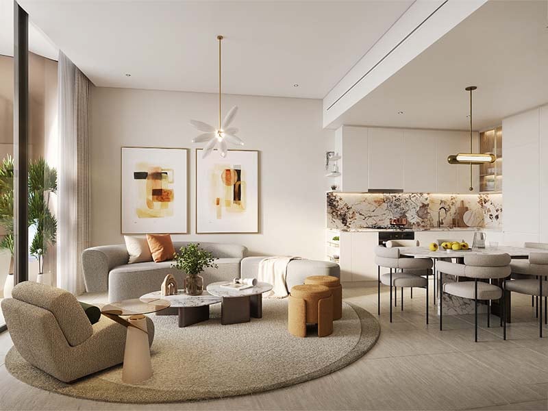 One Residence by Ginco Properties reimagines residential living in Downtown Dubai. With studio and 1 to 2 bedroom apartments, the project is designed to merge modern comforts with the energy of the city. One Residence places residents in the center of Downtown's lively scene while providing a tranquil home base that reflects contemporary urban elegance. At One Residence, the architectural design is characterized by a seamless integration into the vibrant cityscape. The building's façade features a contemporary design with a sophisticated blend of textures that complement its surroundings. The residential units at One Residence are meticulously planned to offer a refined living experience. Spacious layouts, thoughtfully chosen finishes and well-designed floor plans contribute to a sense of calm and comfort. Residents can enjoy expansive windows that frame views of the cityscape, providing a connection to the dynamic environment outside while ensuring a serene retreat within. One Residence also features a selection of amenities including a state-of-the-art fitness center, a dedicated yoga studio and a large infinity pool, catering to a range of wellness and recreational needs.