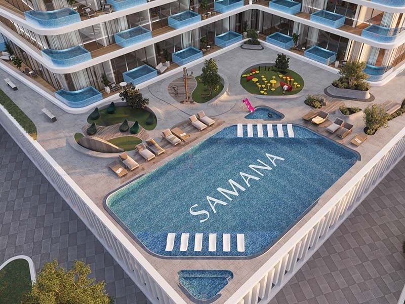 Samana Ibiza by Samana sets a new standard of luxury living in Dubailand, offering premium 1, 2, and 3-bedroom apartments crafted for a sophisticated lifestyle. Each apartment features contemporary interiors, showcasing elegant finishes and spacious layouts that ensure a harmonious blend of comfort and style. Designed to maximize natural light, the residences create an inviting ambiance that promotes relaxation and tranquility. Residents of Samana Ibiza will benefit from an array of world-class amenities that elevate modern living. The development boasts a stunning swimming pool, a fully-equipped fitness center, and dedicated kids’ play areas, making it ideal for families. Lush landscaped gardens and parks provide serene outdoor spaces for relaxation, while BBQ areas and jogging/cycling tracks encourage an active lifestyle. Additionally, cafes and retail outlets within the community enhance convenience and foster a vibrant social atmosphere. Situated in Dubailand, this expansive neighborhood is poised to become a thriving hub, featuring numerous attractions and facilities. Dubailand is continuously evolving, offering a perfect mix of residential comfort and leisure options, making it an excellent choice for families and individuals alike. Starting at AED 699,000, Samana Ibiza at Dubailand offers studio and 1-, 2-, and 3-bedroom apartments. The handover is expected in Q1 2028 with 77/23 payment plan.