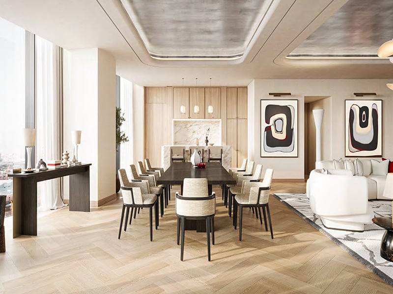 Baccarat Hotel & Residences Tower 2 by Shamal introduces an elevated standard of living in Downtown Dubai, featuring 2 to 4-bedroom hotel apartments. This striking twin-tower design, with its angular glass façade, creates a commanding presence while offering sweeping views of the Burj Khalifa and Dubai Frame. The interiors feature expansive living areas and thoughtfully integrated design elements. Bedrooms offer private retreats while the kitchens boast sophisticated detailing. Every space is meticulously planned to reflect the refined lifestyle associated with the Baccarat name. Enjoy an array of curated amenities, including a state-of-the-art gymnasium, a temperature-controlled swimming pool, and landscaped gathering spaces designed for relaxation and socializing. Dedicated BBQ areas and exclusive dining venues add to the convenience, while personalized à la carte services ensure an unparalleled living experience. Starting from AED 22M, Baccarat Hotel & Residences Tower 2 offers a curated selection of spacious 2 to 4-bedroom hotel apartments. With a flexible 60/40 payment plan , the project is set for handover in Q2 2027.
