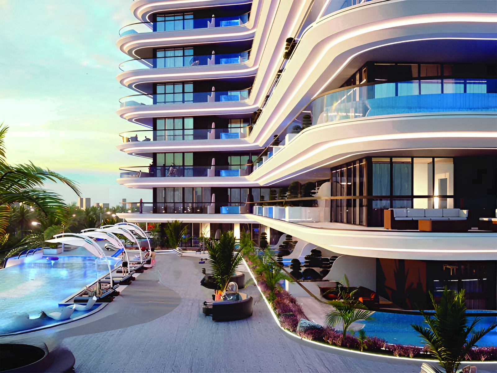Samana Portofino unfolds in Dubai Production City, a haven where Italian Riviera charm meets urban sophistication. This residential gem crafts a narrative of elevated living through thoughtful design and attention to detail. Sleek lines and sun-drenched spaces define the architecture, drawing eyes upward and outward. Each home boasts a private pool, a liquid mirror reflecting Dubai's dynamic skyline. Studios and one to two-bedroom apartments offer versatile living options, each a canvas awaiting personal touches. Interiors breathe with natural light streaming through floor-to-ceiling windows. Balconies blur the line between indoors and out, expanding living spaces into the open air. Neutral palettes and premium finishes set the stage for individual expression. Kitchens hum with state-of-the-art appliances, inviting culinary creativity. A fitness center occupies space within the complex, outfitted with a range of equipment. Green spaces and walking paths wind through the property, adding natural elements to the urban setting. Dubai Production City thrums around Samana Portofino, a vibrant hub of activity and opportunity. Major arteries connect residents to the wider city while an array of dining, shopping and entertainment options lie within easy reach. Starting at AED 676K Samana Portofino by Samana offers studios and one to two-bedroom apartments. The handover is expected in Q1 2026 with a 50/50 payment plan.