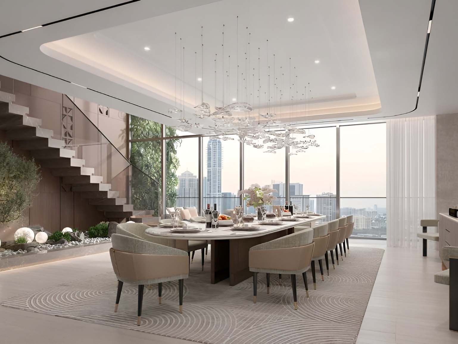 Set within Dubai Marina, Kempinski Marina Residences by ABA Group offers a diverse range of living spaces designed to cater to every lifestyle. Each apartment, whether it's a chic and stylish one-bedroom or a spacious five-bedroom layout, showcases modern elegance and practicality. Step inside and experience the seamless flow of open-plan interiors, flooded with natural light and adorned with premium finishes. The living spaces are thoughtfully designed to maximize comfort and functionality with sleek kitchens equipped with state-of-the-art appliances and expansive living areas perfect for entertaining guests or relaxing with family. Outside, each residence features expansive terraces that offer stunning views of the marina and the Dubai skyline. These outdoor havens are enhanced by lush vertical gardens and private plunge pools, creating a serene retreat above the bustling cityscape. Residents of Kempinski Marina Residences enjoy access to a host of exclusive amenities designed to enhance their everyday life. From the tranquil infinity pool and Zen Garden to the fully equipped gym and versatile sports courts, every aspect of this community is crafted to promote well-being and relaxation.