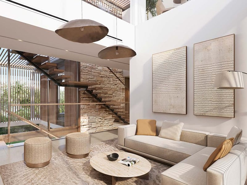 The Acres II by Meraas presents an exclusive collection of 5 to 7-bedroom villas, starting at AED 13.5M. A harmonious blend of elegance and sophistication, these homes offer expansive layouts designed for those who value both space and privacy. The villas are masterfully crafted, with large, open living areas that flow effortlessly into one another, creating a sense of freedom and fluidity. The gourmet kitchens, equipped with the finest finishes, offer a seamless transition into living and dining spaces, making them perfect for both intimate gatherings and larger social occasions. Luxurious bedrooms are generously proportioned, each featuring bespoke wardrobes, while the bathrooms are elegantly designed with top-tier fixtures and finishes. Surrounded by pristine landscaping, the community offers a range of exceptional amenities, including a lagoon clubhouse, a tranquil community park and a wellness-focused juice bar. A primary school adds convenience, ensuring that families can live in a setting that offers both peace and accessibility. Starting at AED 13.5M, The Acres II by Meraas offers 5 to 7-bedroom standalone villas. The handover is expected in Q4 2027 with a 65/35 payment plan.