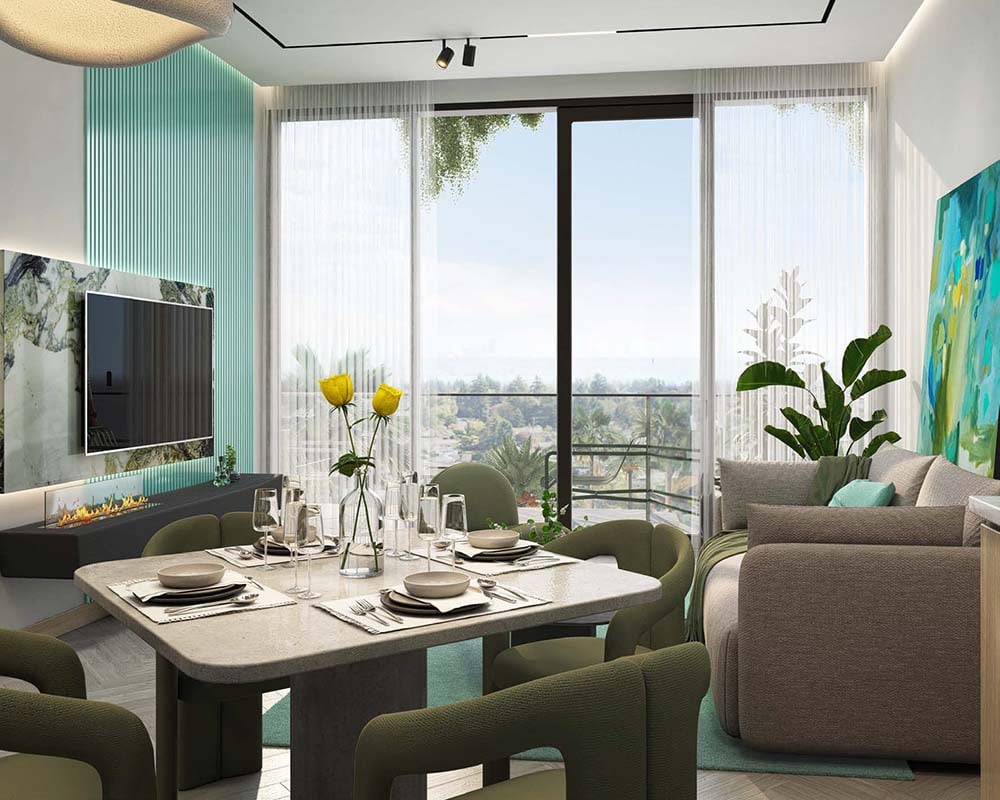 Carve your sanctuary in the heart of the city. Elo 2, a twin-tower development by Damac, rises amidst landscaped gardens, offering one and two-bedroom havens. Modern facades blend with lush greenery, creating a calming counterpoint to the urban energy below. Step inside your haven. Expansive balconies open to serene parklands, while sleek design prioritizes comfort and style. Though conveniently located with access to major highways, Elo 2 fosters a peaceful escape. Unwind and connect. The podium level buzzes with activity. Dive into the pool with a swim-up bar, challenge yourself on the climbing wall or gather under the stars for a barbecue. A state-of-the-art gym caters to fitness goals, while a dedicated kids' play area and outdoor cinema spark family fun. Elo 2 becomes your launchpad to a vibrant community. Damac Hills 2, a sprawling master community, offers everything you need at your doorstep. From supermarkets to a wave surfing simulator at Malibu Beach, the options are endless. Sports facilities, open gyms and yoga spaces cater to active lifestyles, while an amphitheater and courts provide space for social gatherings. Starting at AED 547,000, Elo 2 offers a tranquil escape within a bustling city.  Handover is expected in Q4 2026 with a flexible 70/30 payment plan.