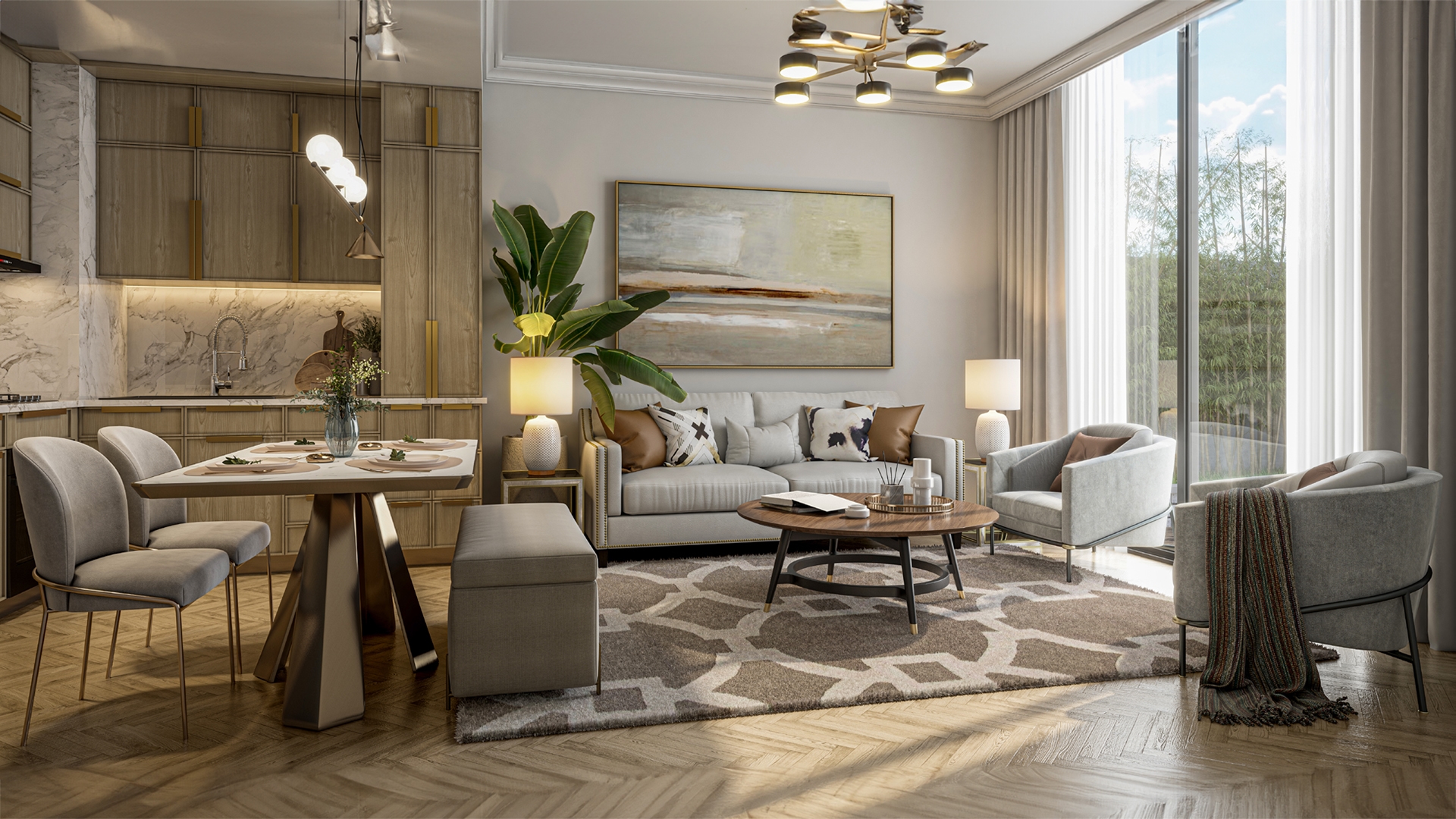 Taormina Village, a residential sanctuary crafted by Reportage Properties, offers a diverse range of thoughtfully designed residences. Here, simplicity and comfort converge to redefine high-end living. Discover a selection of 3 & 4-bedroom townhouses and 3 & 5-bedroom villas, totaling 530 meticulously curated homes. Architectural brilliance defines Taormina Village with each residence meticulously crafted to adhere to the highest international standards of design, quality and space. Embrace a lifestyle of contemporary elegance as you step inside these spacious abodes, where functionality seamlessly blends with modern design elements. Facades adorned with features that epitomize luxury living invite residents to enjoy private balconies, terraces and kitchens designed for culinary experiences. Double glazed windows provide energy efficiency and sound insulation, ensuring optimal comfort in every living space. Beyond the interiors, Taormina Village offers a wealth of amenities and services designed to transform daily life into a recreational retreat. Engage in multi-sport activities or unwind in leisurely designed spaces, where BBQ areas, tennis courts and gyms foster a sense of community. Lush landscapes, jogging tracks and retail outlets further enrich the living experience. Starting at AED 2.8M, Taormina Village by Reportage Properties offers 3 & 4-bedroom townhouses and 3 & 5-bedroom villas. The handover is expected in Q1 2027 with a 30/70 payment plan.