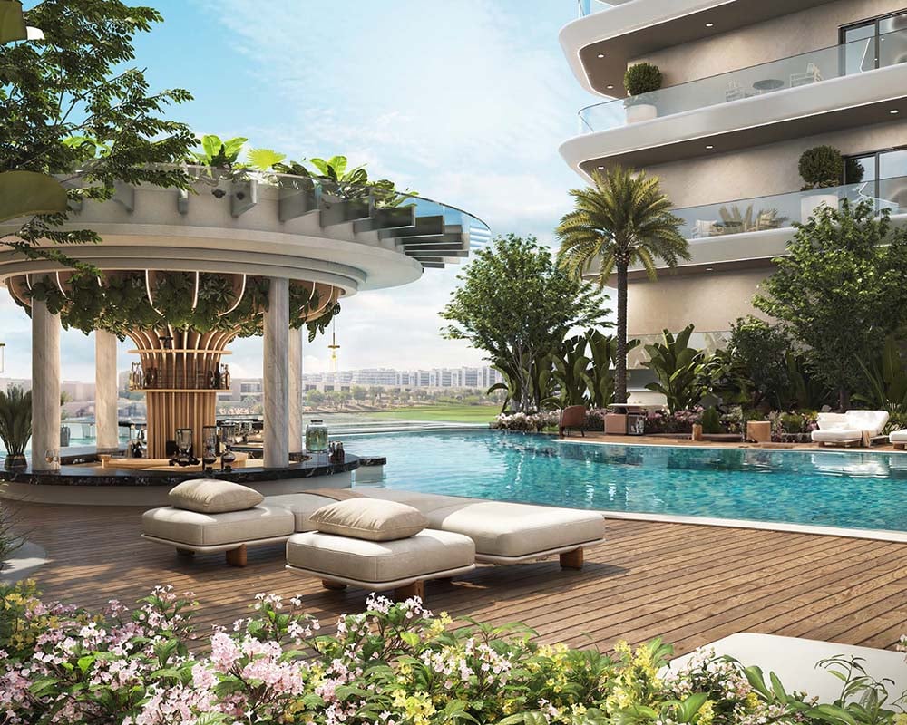 Carve your sanctuary in the heart of the city. Elo 2, a twin-tower development by Damac, rises amidst landscaped gardens, offering one and two-bedroom havens. Modern facades blend with lush greenery, creating a calming counterpoint to the urban energy below. Step inside your haven. Expansive balconies open to serene parklands, while sleek design prioritizes comfort and style. Though conveniently located with access to major highways, Elo 2 fosters a peaceful escape. Unwind and connect. The podium level buzzes with activity. Dive into the pool with a swim-up bar, challenge yourself on the climbing wall or gather under the stars for a barbecue. A state-of-the-art gym caters to fitness goals, while a dedicated kids' play area and outdoor cinema spark family fun. Elo 2 becomes your launchpad to a vibrant community. Damac Hills 2, a sprawling master community, offers everything you need at your doorstep. From supermarkets to a wave surfing simulator at Malibu Beach, the options are endless. Sports facilities, open gyms and yoga spaces cater to active lifestyles, while an amphitheater and courts provide space for social gatherings. Starting at AED 547,000, Elo 2 offers a tranquil escape within a bustling city.  Handover is expected in Q4 2026 with a flexible 70/30 payment plan.