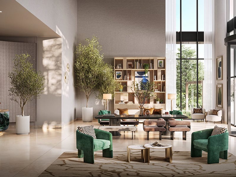 Golf Hillside by Emaar Properties represents a distinguished addition to Dubai Hills Estate, offering 1 to 3-bedroom apartments with awe-inspiring views of the Dubai Hills Golf Course and the city skyline. Each apartment is designed with expansive layouts and finishes of the highest quality, allowing natural light to fill the interiors and create a warm, welcoming atmosphere. Set in the very heart of Dubai Hills, Golf Hillside provides residents with effortless access to Dubai Hills Mall, the Golf Club and vast, open parks, while maintaining excellent connectivity to Downtown Dubai and Dubai Marina. Its prime location places every urban convenience within easy reach, while still offering a peaceful retreat from the city’s fast-paced lifestyle. This development is the perfect embodiment of modern living seamlessly combined with the calming presence of nature. It harmoniously blends the convenience of urban life with expansive, serene surroundings, offering a refuge from the hustle and bustle of city life. The range of amenities available is designed to enhance well-being and leisure, including a fully equipped gymnasium, a dedicated children’s play area, a versatile multipurpose room and an elevated podium deck with a swimming pool. Starting at AED 1.47M, Golf Hillside offers an attractive 80/20 payment plan, with handover scheduled for Q4 2028.