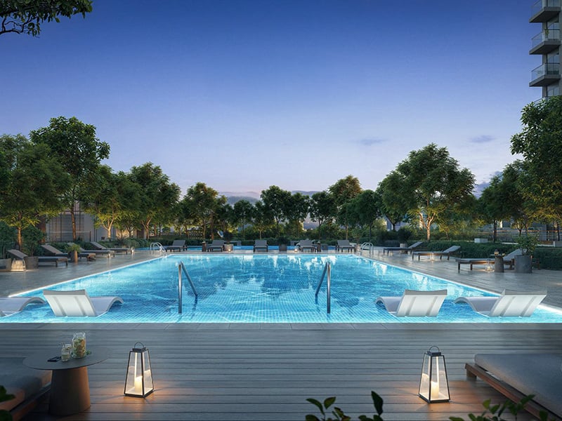 Golf Hillside by Emaar Properties represents a distinguished addition to Dubai Hills Estate, offering 1 to 3-bedroom apartments with awe-inspiring views of the Dubai Hills Golf Course and the city skyline. Each apartment is designed with expansive layouts and finishes of the highest quality, allowing natural light to fill the interiors and create a warm, welcoming atmosphere. Set in the very heart of Dubai Hills, Golf Hillside provides residents with effortless access to Dubai Hills Mall, the Golf Club and vast, open parks, while maintaining excellent connectivity to Downtown Dubai and Dubai Marina. Its prime location places every urban convenience within easy reach, while still offering a peaceful retreat from the city’s fast-paced lifestyle. This development is the perfect embodiment of modern living seamlessly combined with the calming presence of nature. It harmoniously blends the convenience of urban life with expansive, serene surroundings, offering a refuge from the hustle and bustle of city life. The range of amenities available is designed to enhance well-being and leisure, including a fully equipped gymnasium, a dedicated children’s play area, a versatile multipurpose room and an elevated podium deck with a swimming pool. Starting at AED 1.47M, Golf Hillside offers an attractive 80/20 payment plan, with handover scheduled for Q4 2028.