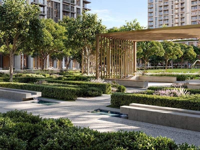 Arlo by Emaar sits in Dubai Creek Harbour, where modern design meets the gentle flow of the creek. This project offers a range of 1 to 3-bedroom apartments and 3-bedroom townhouses. Each home features open spaces and large windows that draw in natural light. Balconies extend the living area, inviting the outdoors in. In Arlo at Dubai Creek Harbour, daily life blends with the quiet charm of the water's edge. Paths wind through green spaces, perfect for leisurely strolls or morning runs. The nearby creek promenade offers spots for dining and shopping, creating a lively yet serene environment. Interiors at Arlo reflect thoughtful design. The blend of sleek lines and natural materials gives each space a calm, balanced feel. Kitchens, bedrooms and bathrooms are fitted with quality fixtures, ensuring comfort and style. Residents enjoy a range of amenities. The fitness center and pool provide spaces to relax and stay active while the yoga room and meditation areas offer a retreat for the mind. Children have dedicated play areas, both indoors and outdoors.