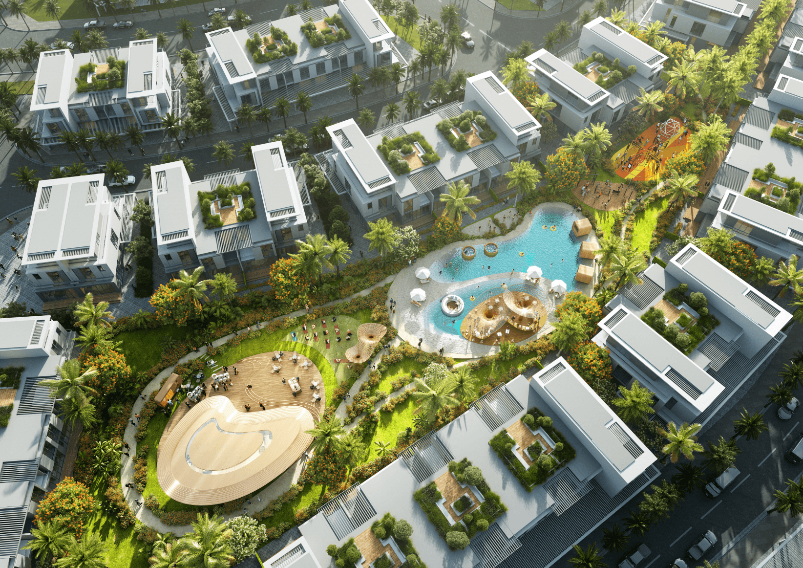 Sun City by Damac Properties opens a new chapter in Dubailand, showcasing a collection of four- and five-bedroom townhouses designed for modern comfort. Each townhouse offers spacious interiors that emphasize both practicality and relaxation. Expansive glass façades create a seamless transition between indoor and outdoor areas, bathing the interiors in natural light and providing stunning views of the surrounding greenery. Set amidst beautifully landscaped grounds, these townhouses are crafted with natural materials that foster a strong connection to the environment. Private gardens and inviting outdoor terraces extend the living space, perfect for family gatherings and quiet evenings. The community’s location provides effortless access to major highways, linking residents to key attractions, shopping areas and leisure venues. This strategic placement enhances daily living while maintaining a peaceful atmosphere. Alongside their refined design, the townhouses at Sun City promote wellness and an active lifestyle. Residents can engage in various outdoor activities, supported by amenities that encourage relaxation and physical engagement. The integration of nature-inspired elements throughout the community enriches the living experience, allowing residents to enjoy a balanced and harmonious lifestyle. Starting at AED 2.5M, Sun City offers four- and five-bedroom townhouses. The handover is expected in Q1 2028 with a 20/80 payment plan.