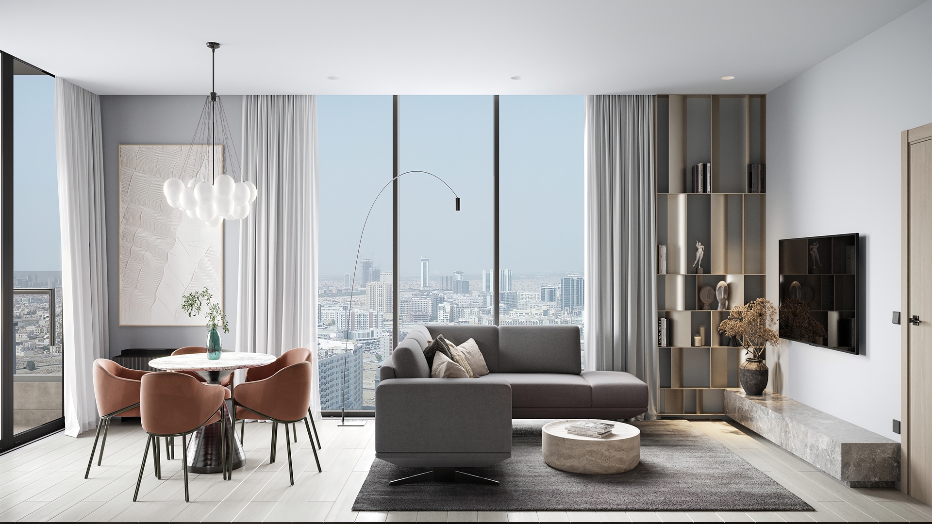 RA1N Residence by Object 1 rises 25 stories in Jumeirah Village Circle. This development offers one and two-bedroom apartments designed with a focus on modern living. The building’s facade features crisp lines and glass, creating a sleek and contemporary look. Natural hues inside add warmth and calm. The layout of each apartment at RA1N Residence ensures open, airy spaces. Large windows bring in light and offer views, connecting residents with the outside world. The interiors focus on both form and function, making everyday life smooth and pleasant. Wood accents and simple finishes enhance the sense of a serene retreat. Amenities at RA1N Residence enhance daily life. Residents can enjoy social spaces, fitness areas and a pool. These shared spaces are designed to foster a sense of community and provide spots for relaxation and activity. The building's design supports both privacy and interaction, balancing the needs of modern urban living. Each apartment at RA1N Residence offers a blend of style and comfort. Thoughtful design choices create inviting spaces. These homes provide a peaceful escape from the city's hustle, with a focus on simplicity and ease. Starting at AED 930K, RA1N Residence by Object 1 offers one and two-bedroom apartments. The handover is expected in Q4 2024 with a 60/40 payment plan.