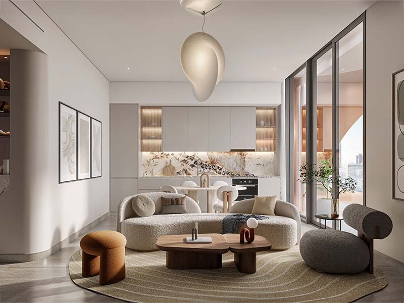 One Residence by Ginco Properties reimagines residential living in Downtown Dubai. With studio and 1 to 2 bedroom apartments, the project is designed to merge modern comforts with the energy of the city. One Residence places residents in the center of Downtown's lively scene while providing a tranquil home base that reflects contemporary urban elegance. At One Residence, the architectural design is characterized by a seamless integration into the vibrant cityscape. The building's façade features a contemporary design with a sophisticated blend of textures that complement its surroundings. The residential units at One Residence are meticulously planned to offer a refined living experience. Spacious layouts, thoughtfully chosen finishes and well-designed floor plans contribute to a sense of calm and comfort. Residents can enjoy expansive windows that frame views of the cityscape, providing a connection to the dynamic environment outside while ensuring a serene retreat within. One Residence also features a selection of amenities including a state-of-the-art fitness center, a dedicated yoga studio and a large infinity pool, catering to a range of wellness and recreational needs.