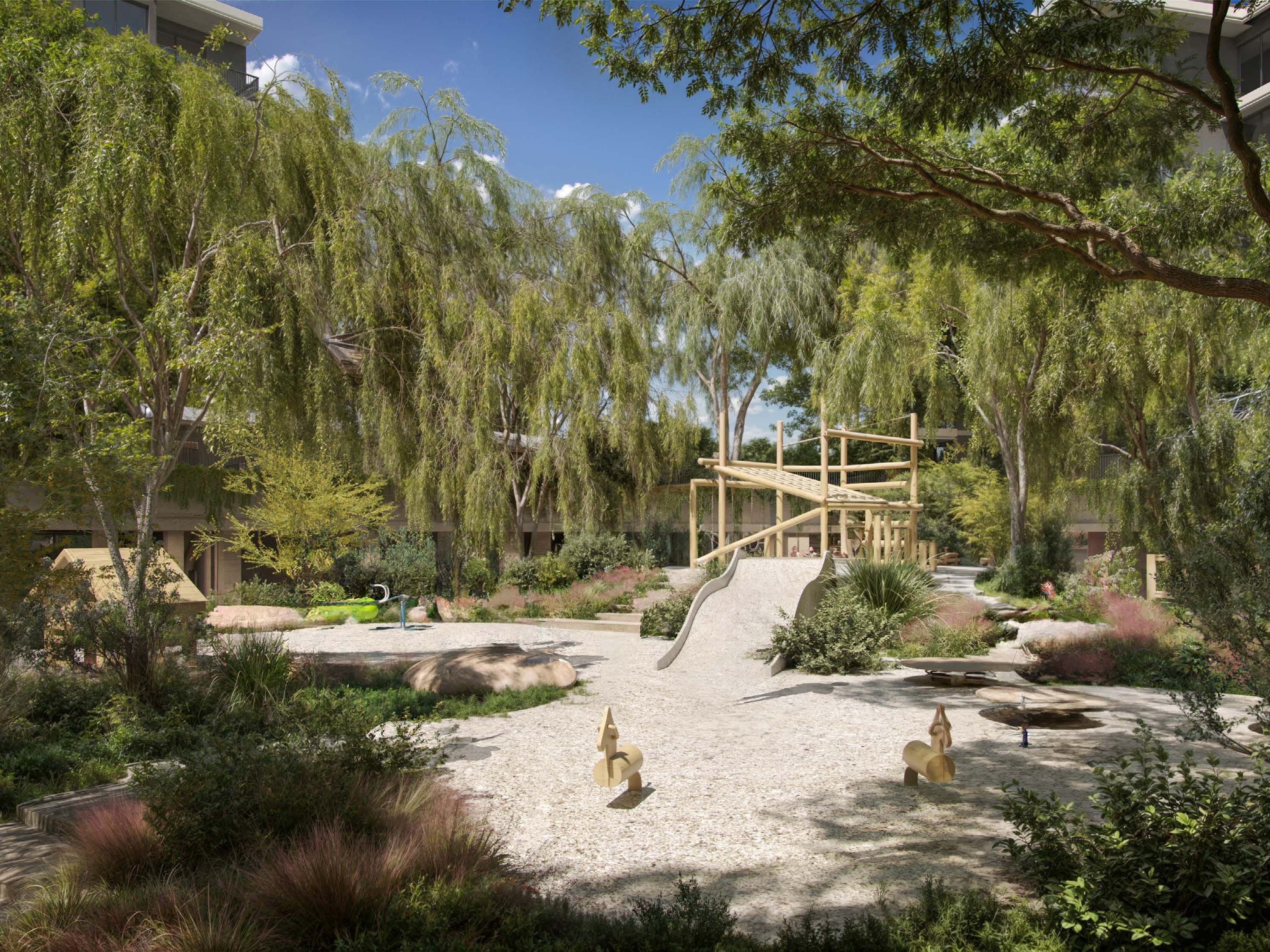 In Dubailand, Ghaf Woods by Majid Al Futtaim offers a blend of nature and urban life. This project includes 1 to 3-bedroom apartments with a focus on simple, clean design. The homes feature large windows that bring in natural light, and balconies that extend living spaces into the outdoors. Ghaf Woods at Dubailand integrates the calm of nature with the pulse of city life. Paths wind through green spaces, perfect for a walk or run. The nearby Global Village offers spots for dining and shopping, blending urban convenience with the peace of nature. Interiors at Ghaf Woods show a thoughtful use of space. The blend of sleek lines and natural materials creates a calm, balanced feel. Kitchens, bedrooms, and bathrooms come with quality fixtures, ensuring comfort and style. Residents enjoy a range of amenities. The fitness center and pool provide spaces to relax and stay active. There are areas for yoga and meditation, offering a retreat for the mind. Children have dedicated play areas, both indoors and outdoors.